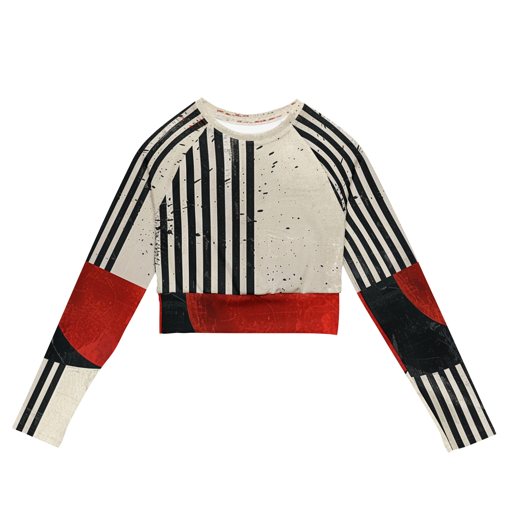 Recycled long-sleeve crop top