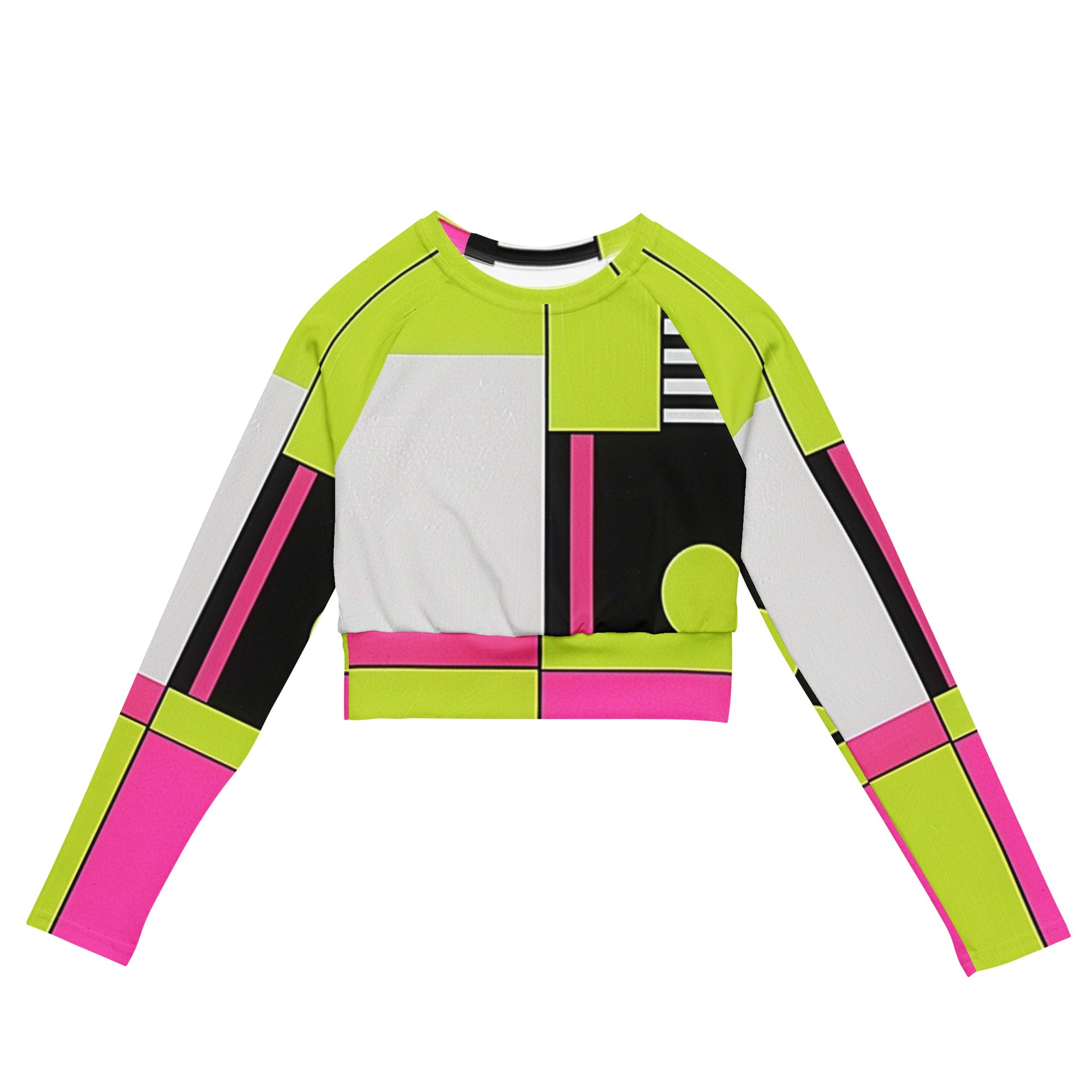 Recycled long-sleeve crop top