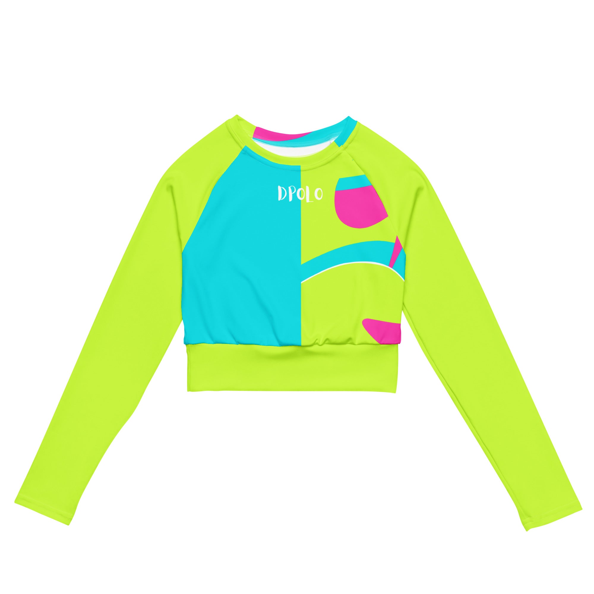 Recycled long-sleeve crop top