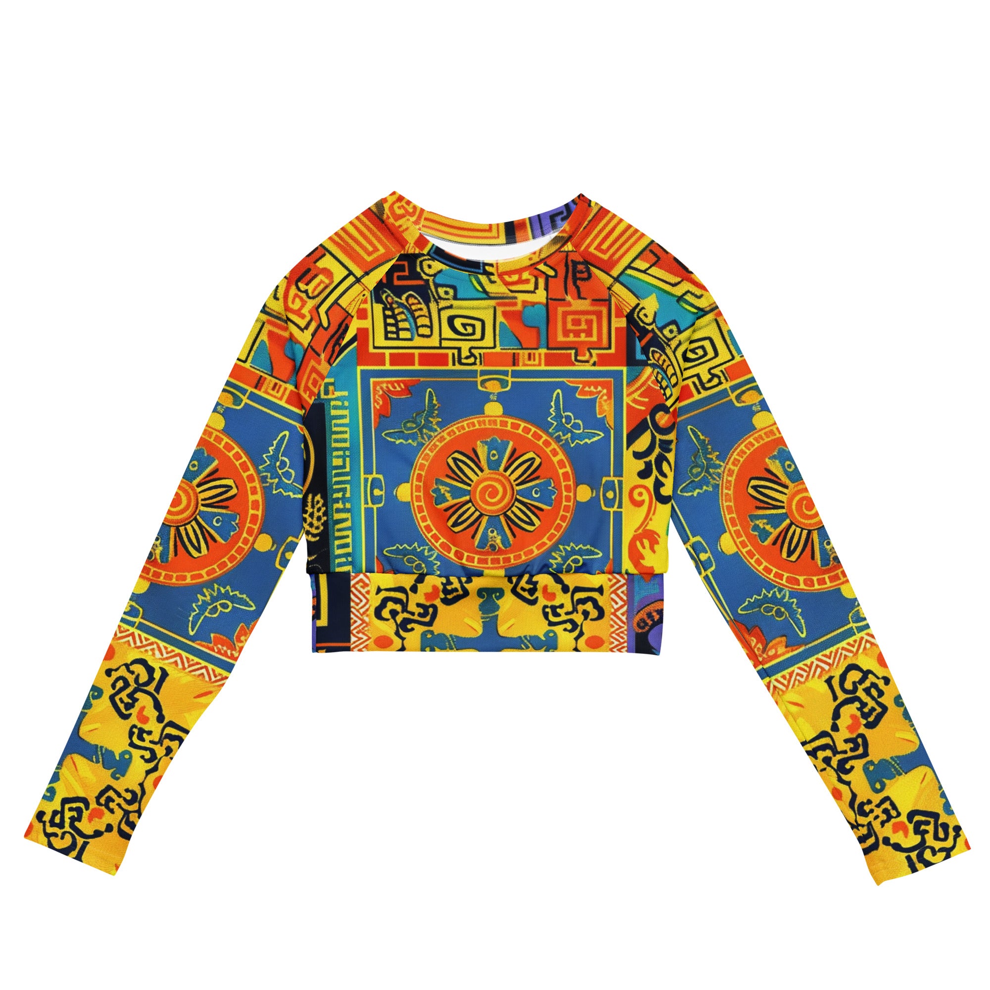 Recycled long-sleeve crop top