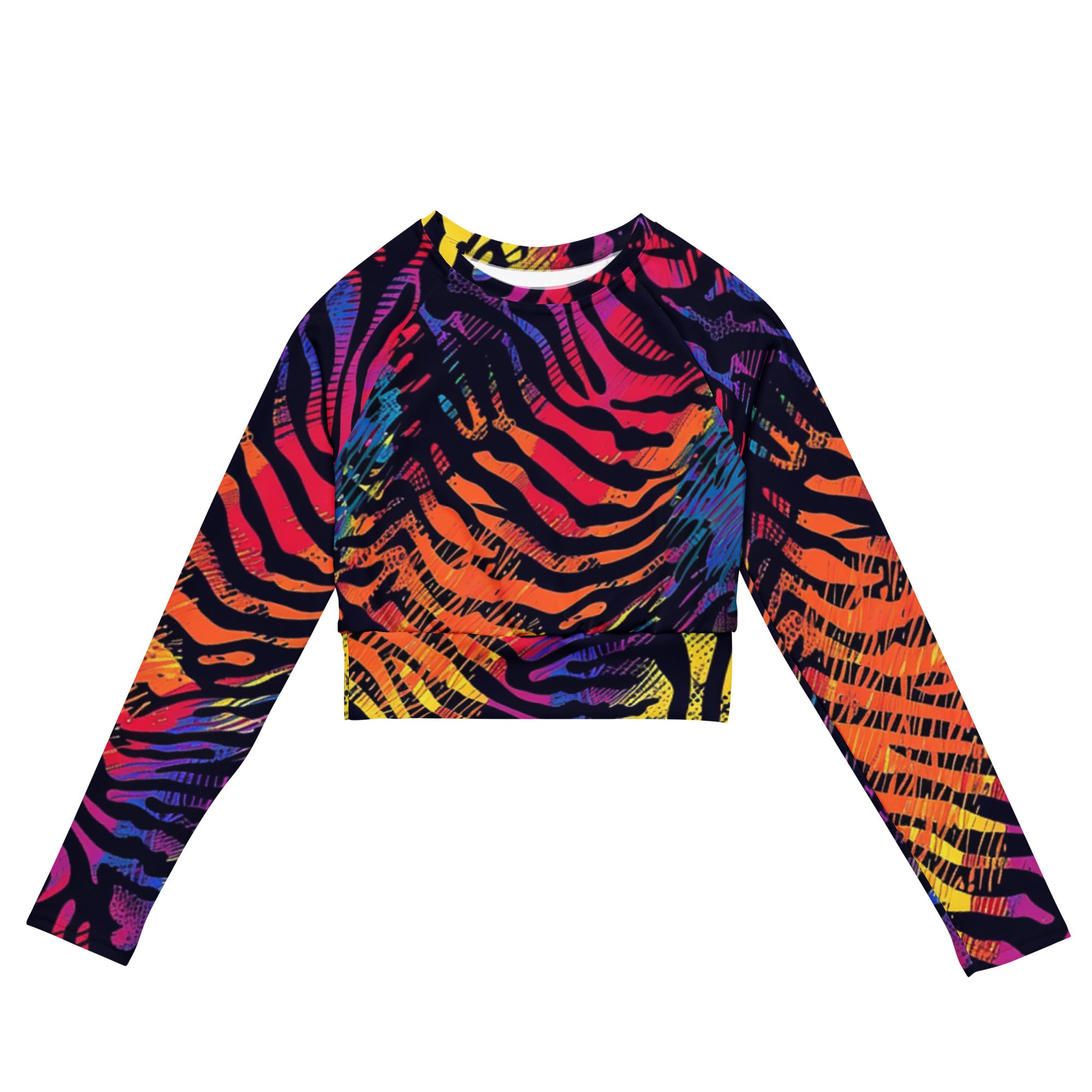 Recycled long-sleeve crop top