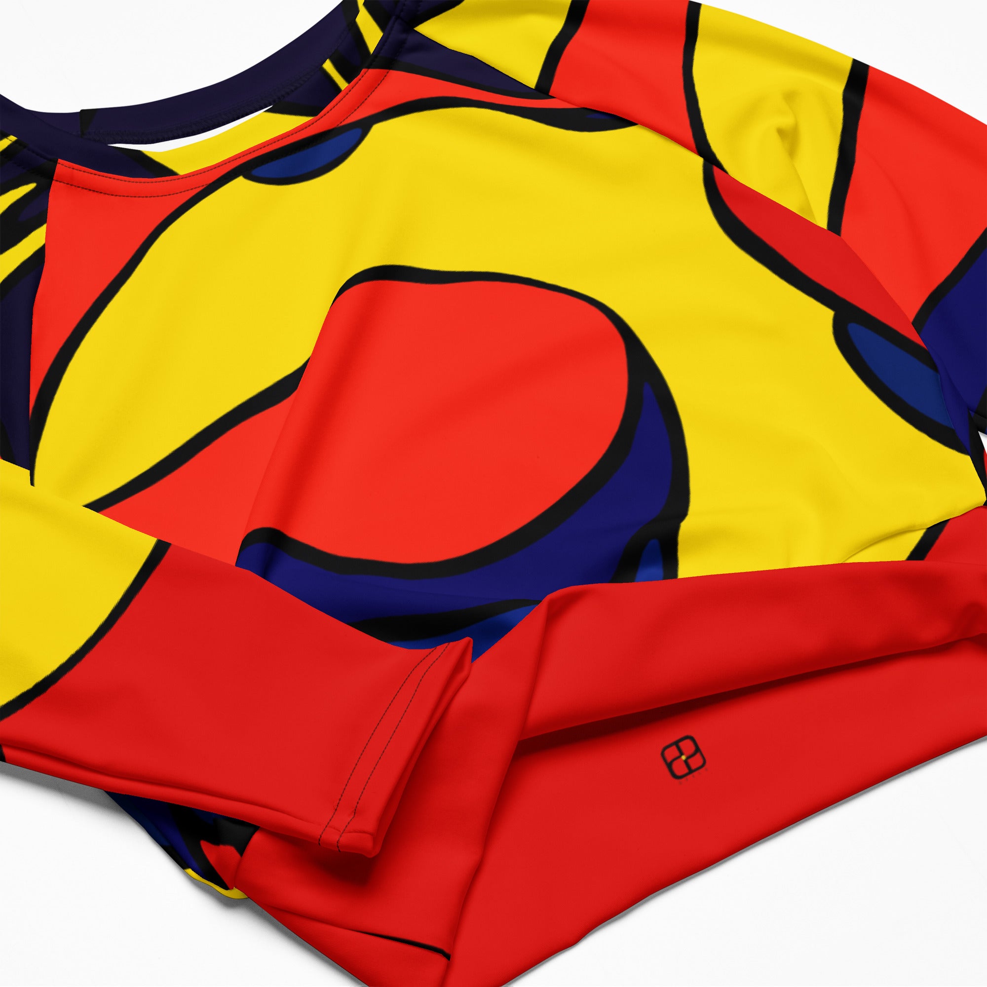 Recycled long-sleeve crop top