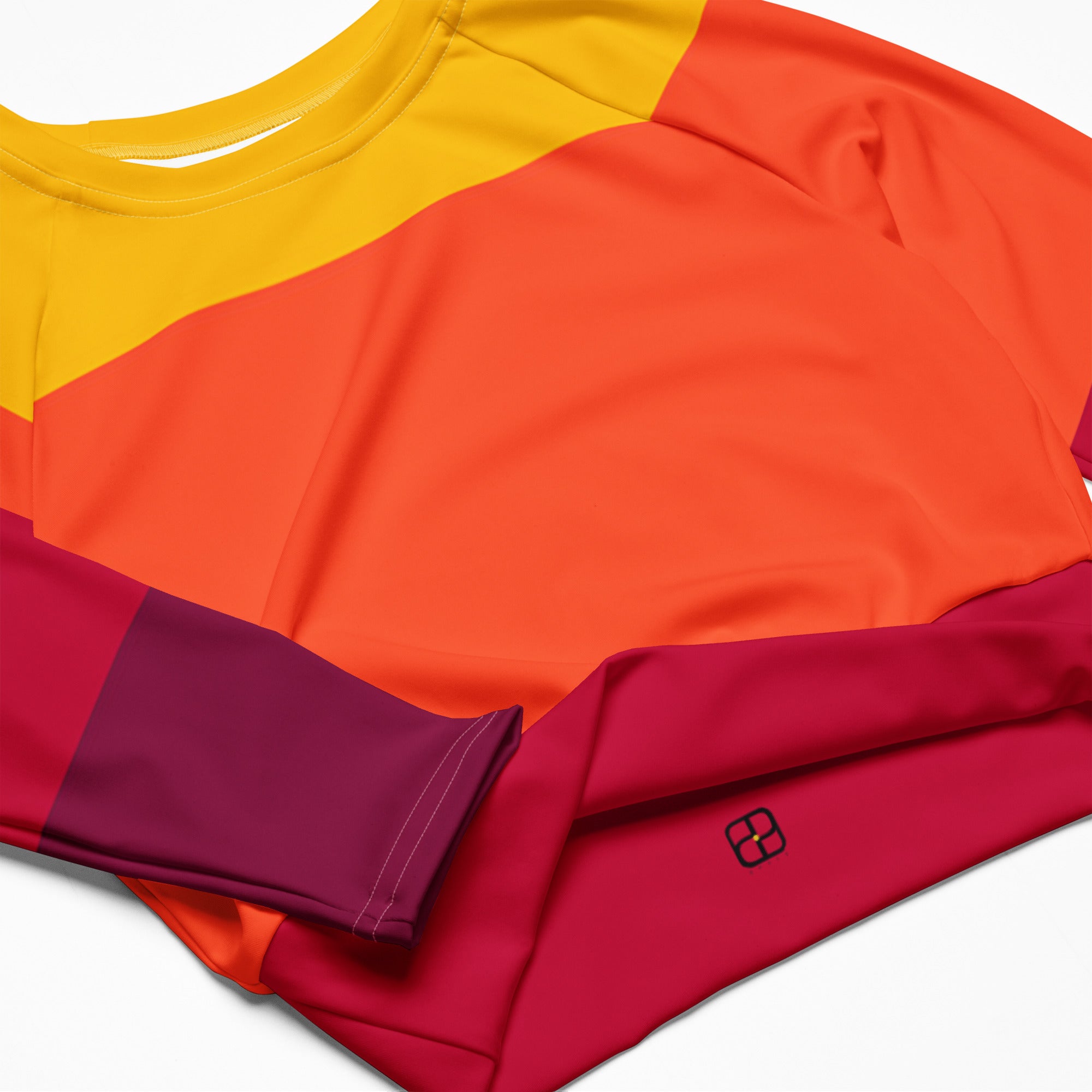 Recycled long-sleeve crop top