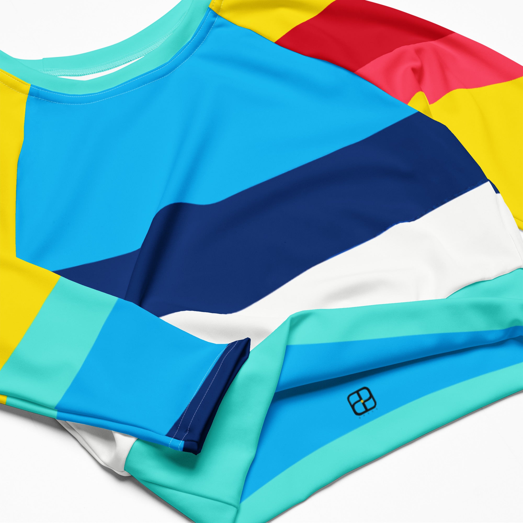 Recycled long-sleeve crop top