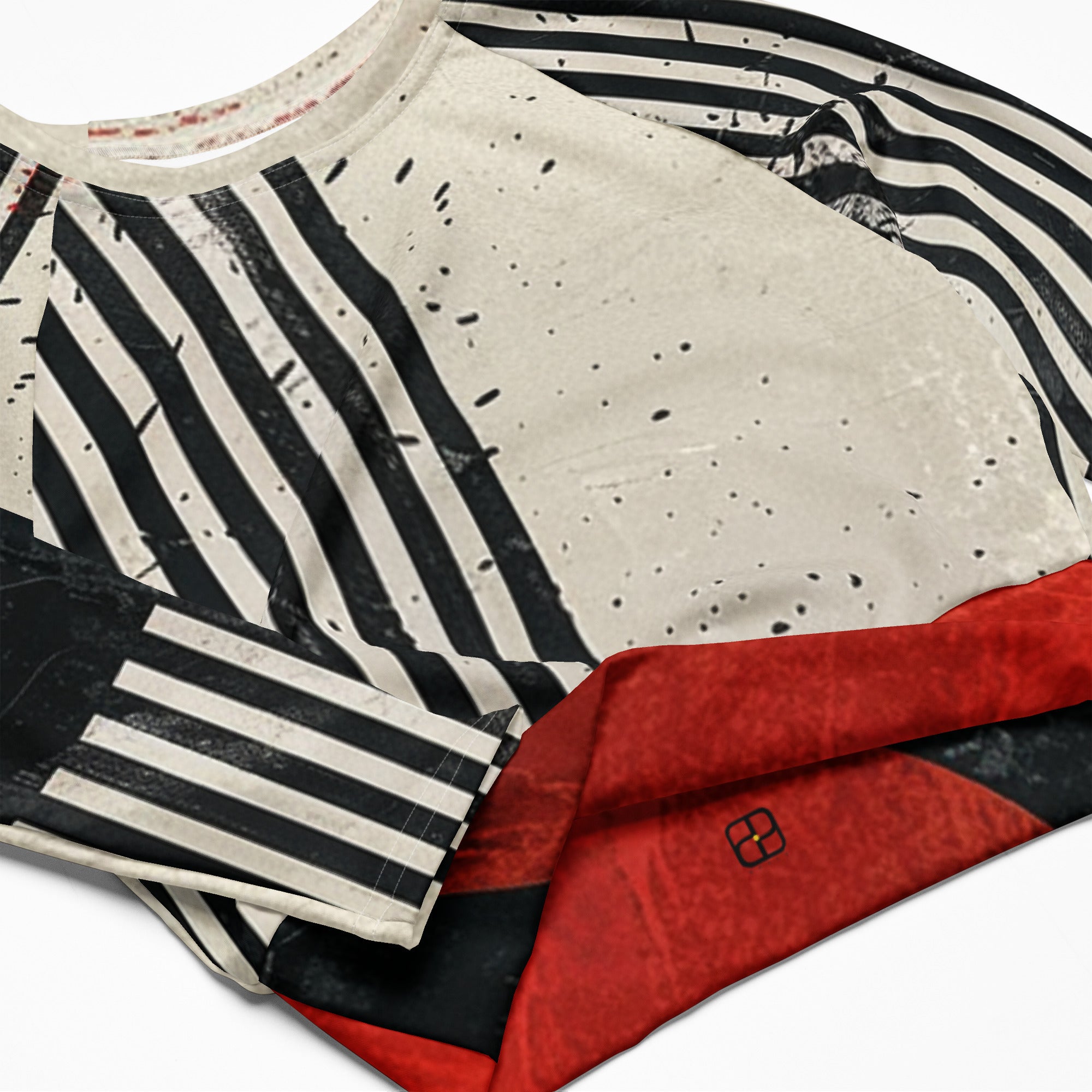 Recycled long-sleeve crop top