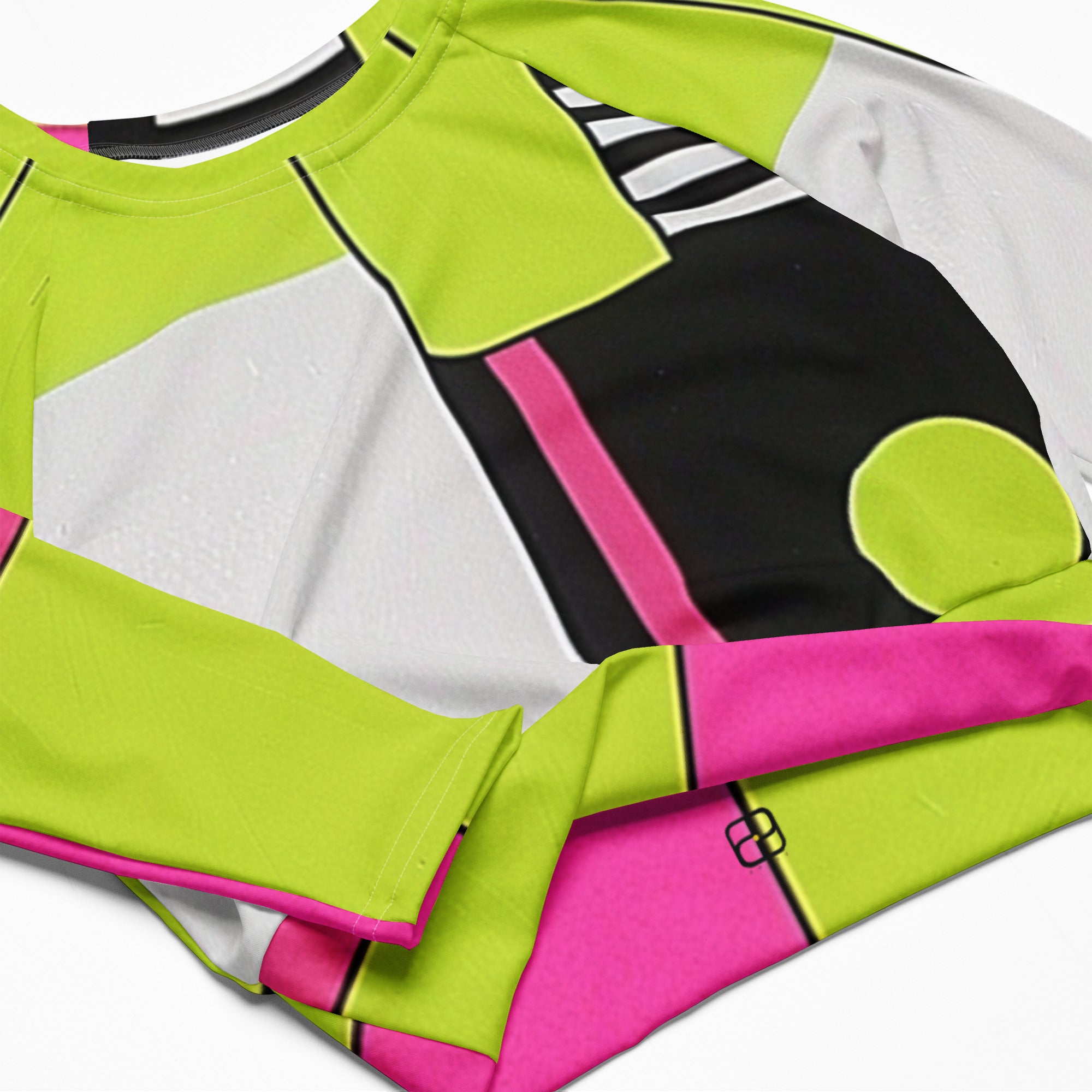 Recycled long-sleeve crop top
