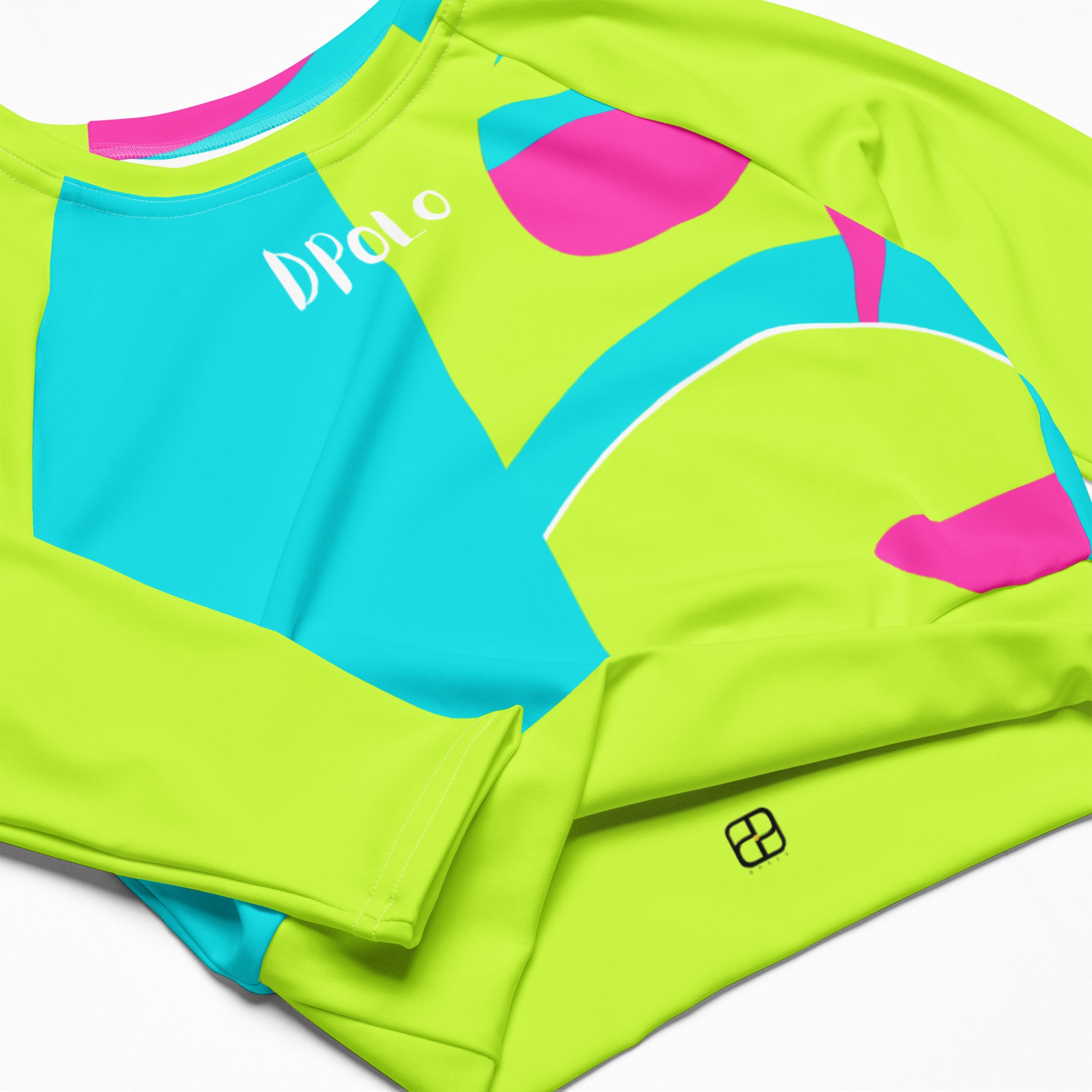 Recycled long-sleeve crop top