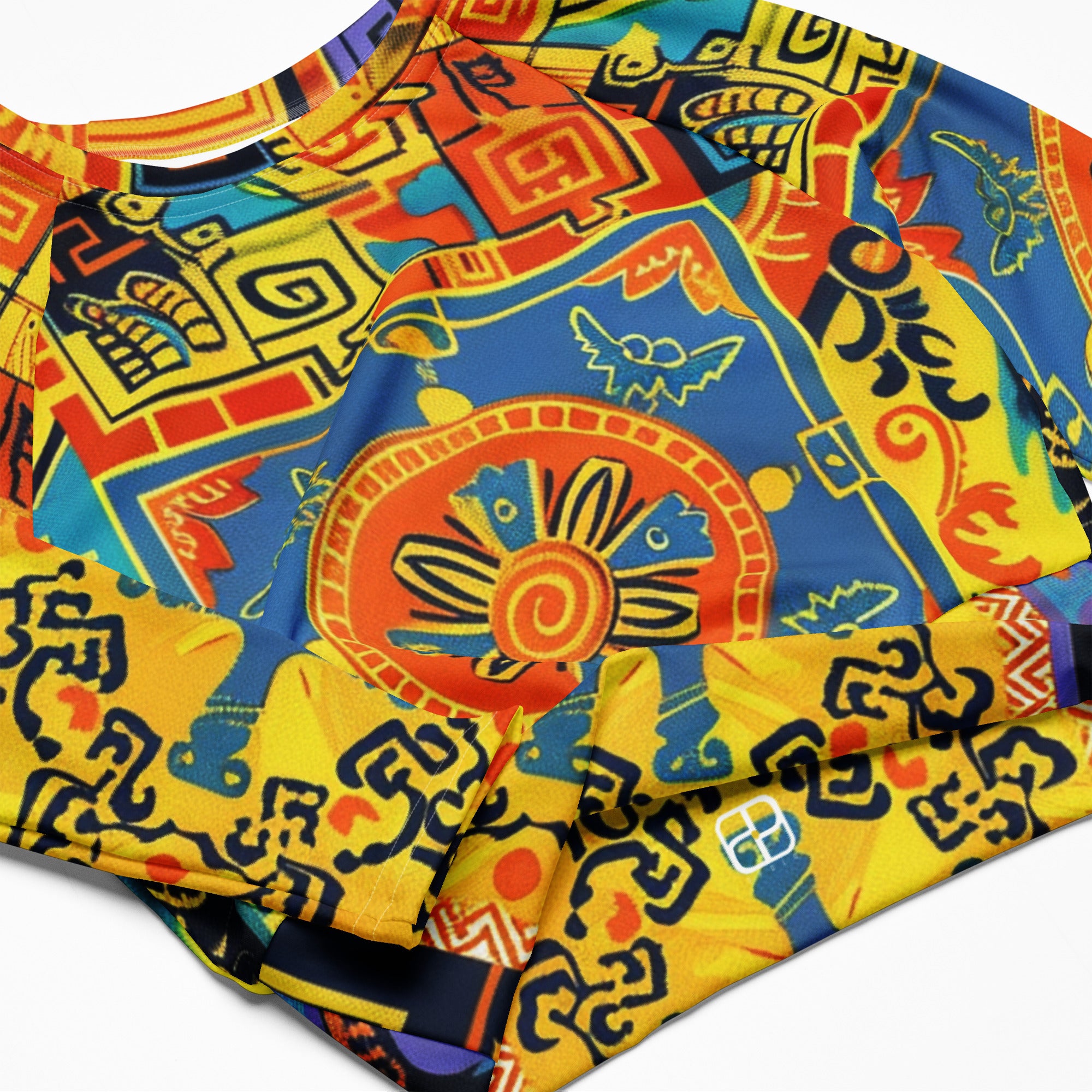 Recycled long-sleeve crop top