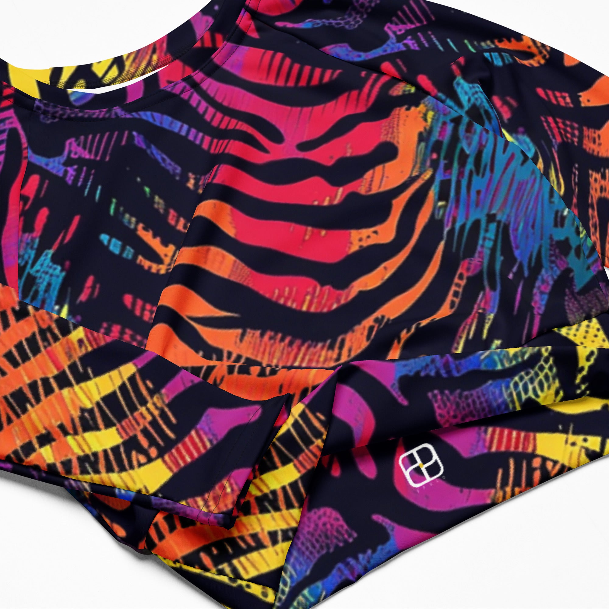 Recycled long-sleeve crop top
