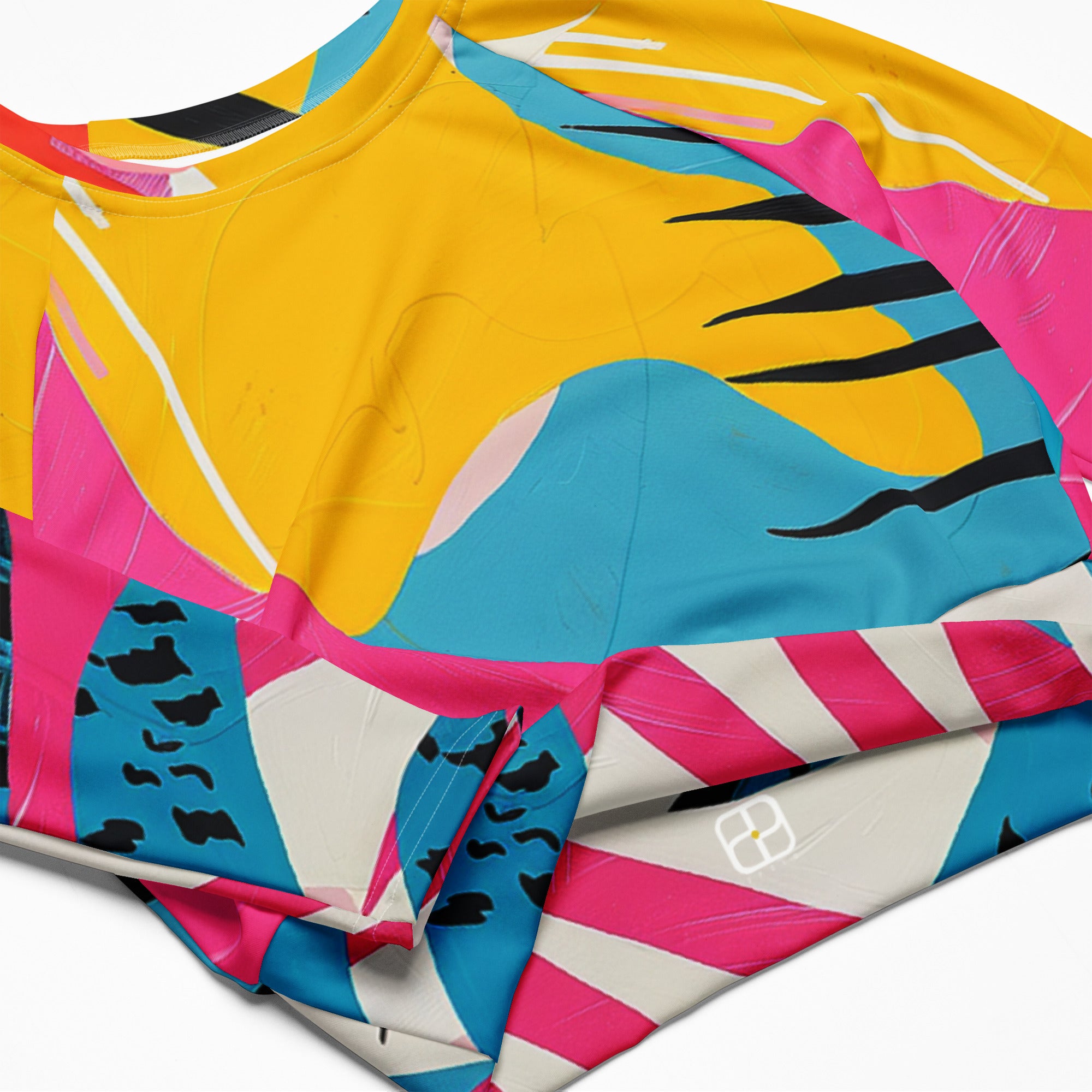 Recycled long-sleeve crop top