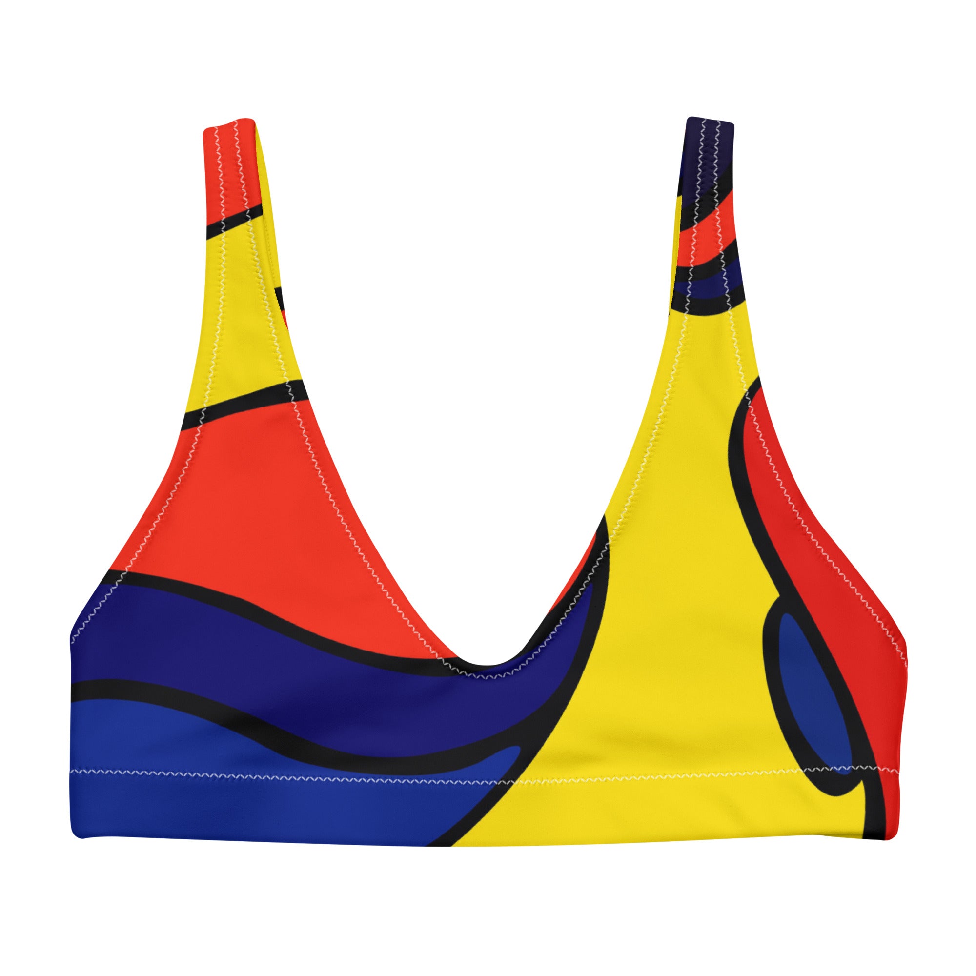 Recycled padded bikini top