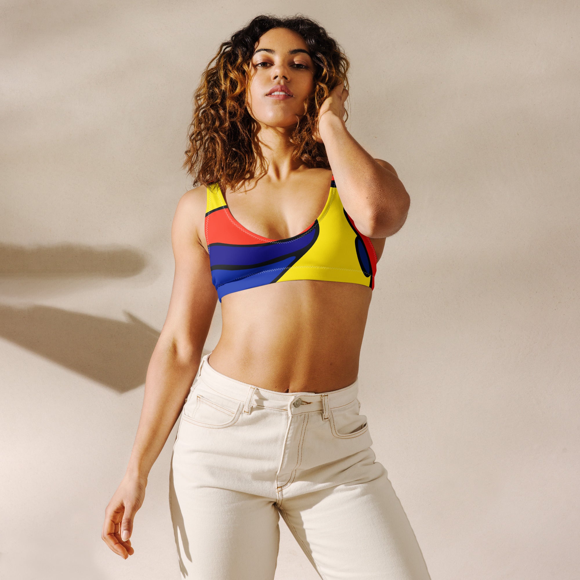 Recycled padded bikini top