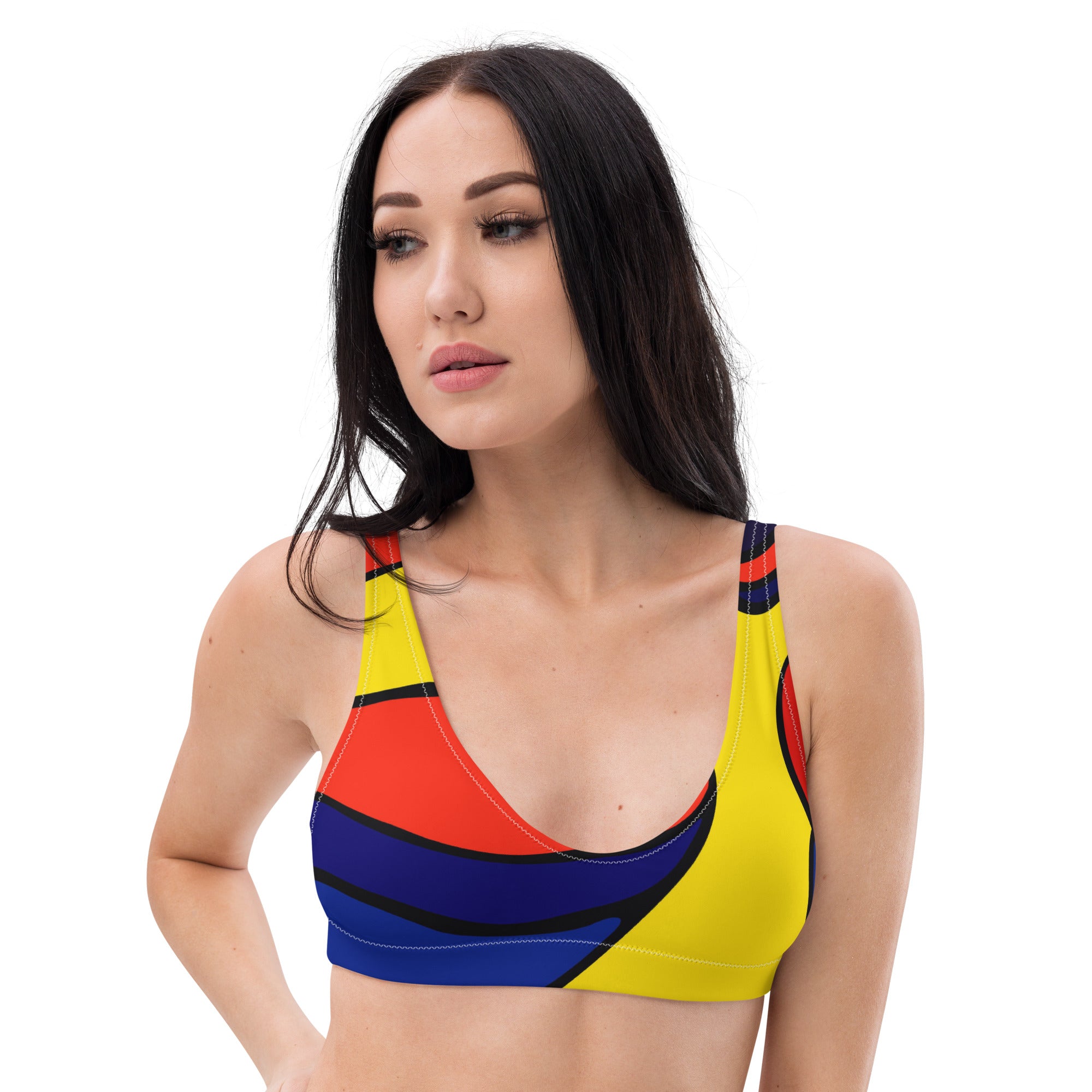 Recycled padded bikini top