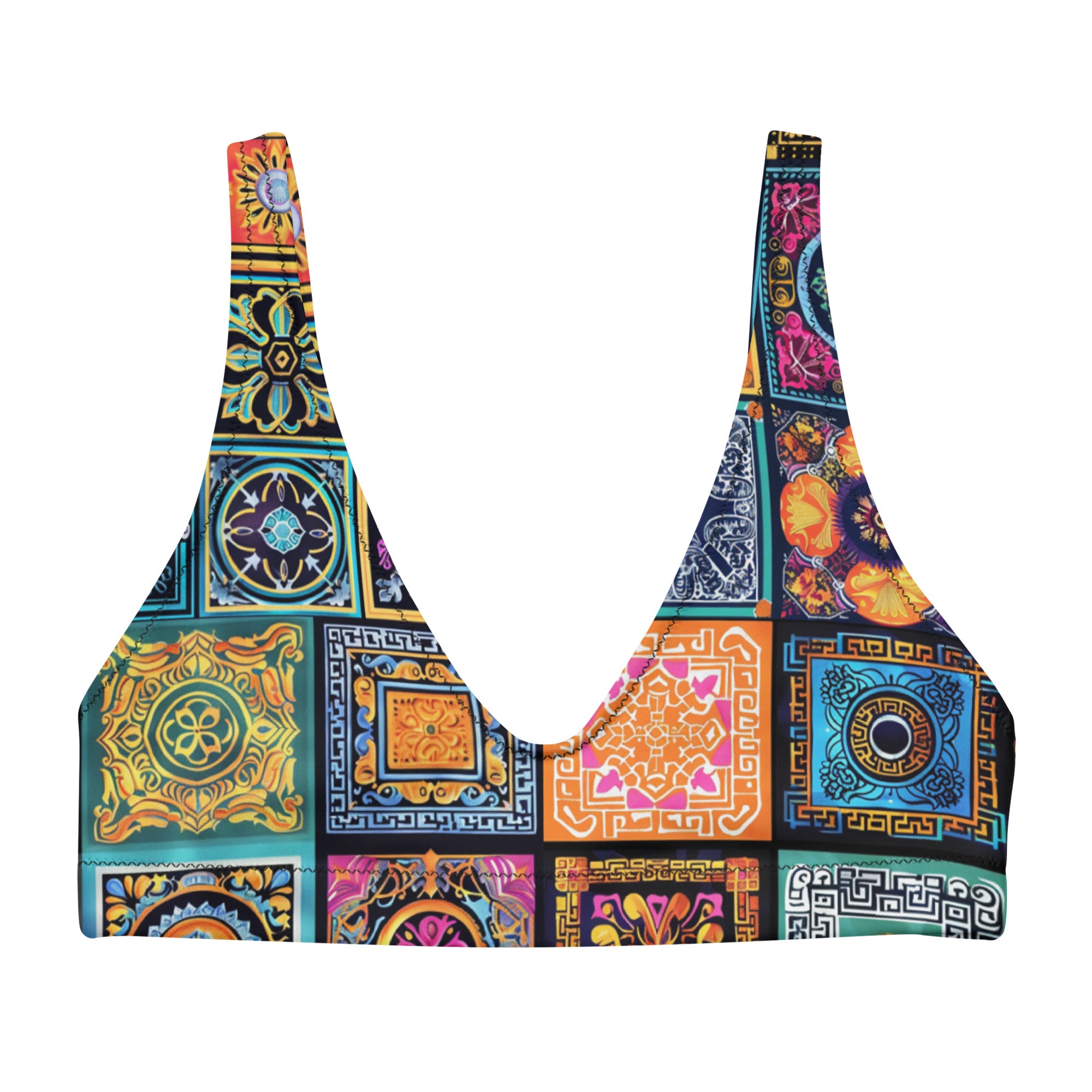 Recycled padded bikini top