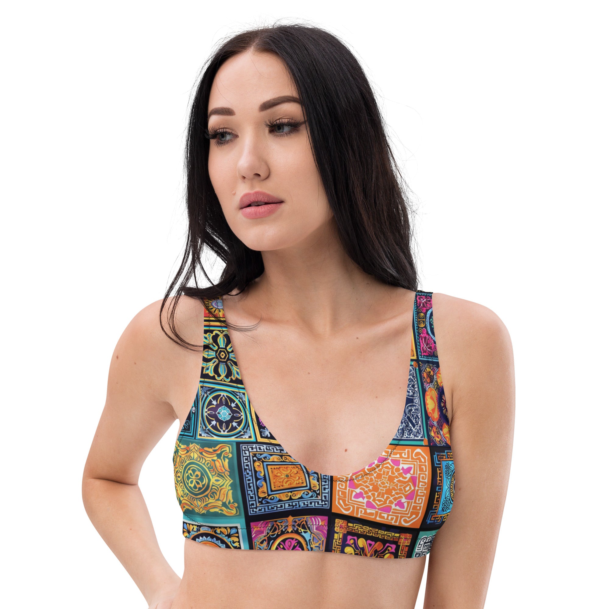 Recycled padded bikini top