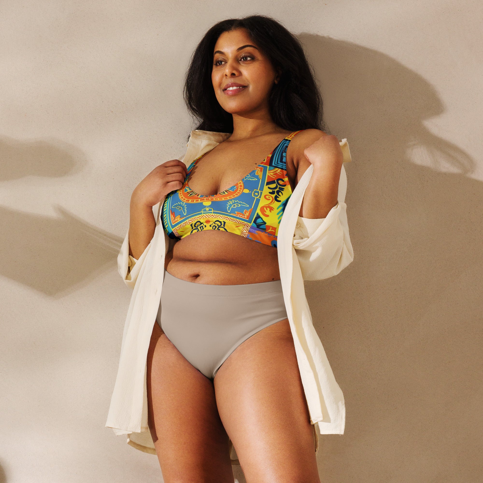 Recycled padded bikini top