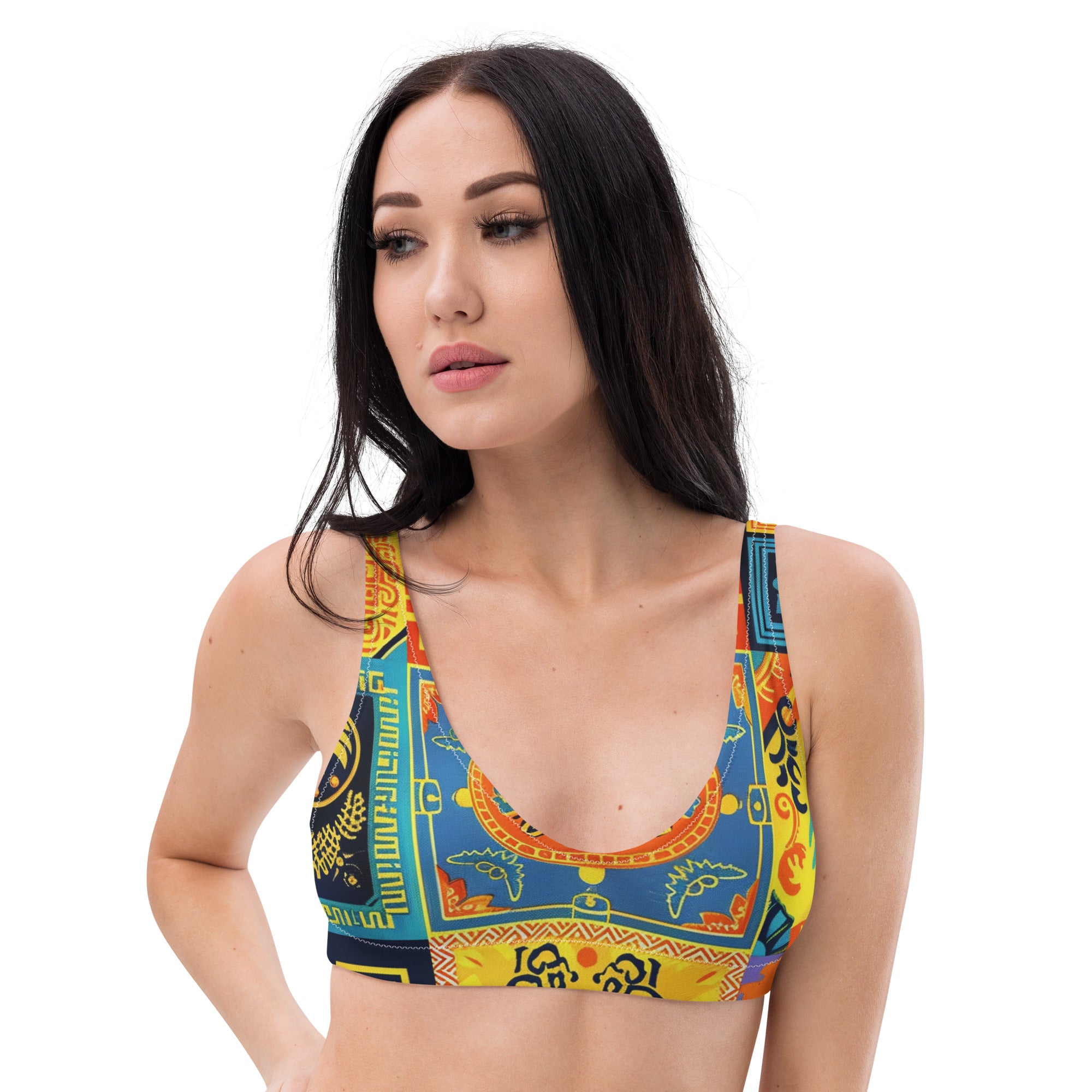 Recycled padded bikini top