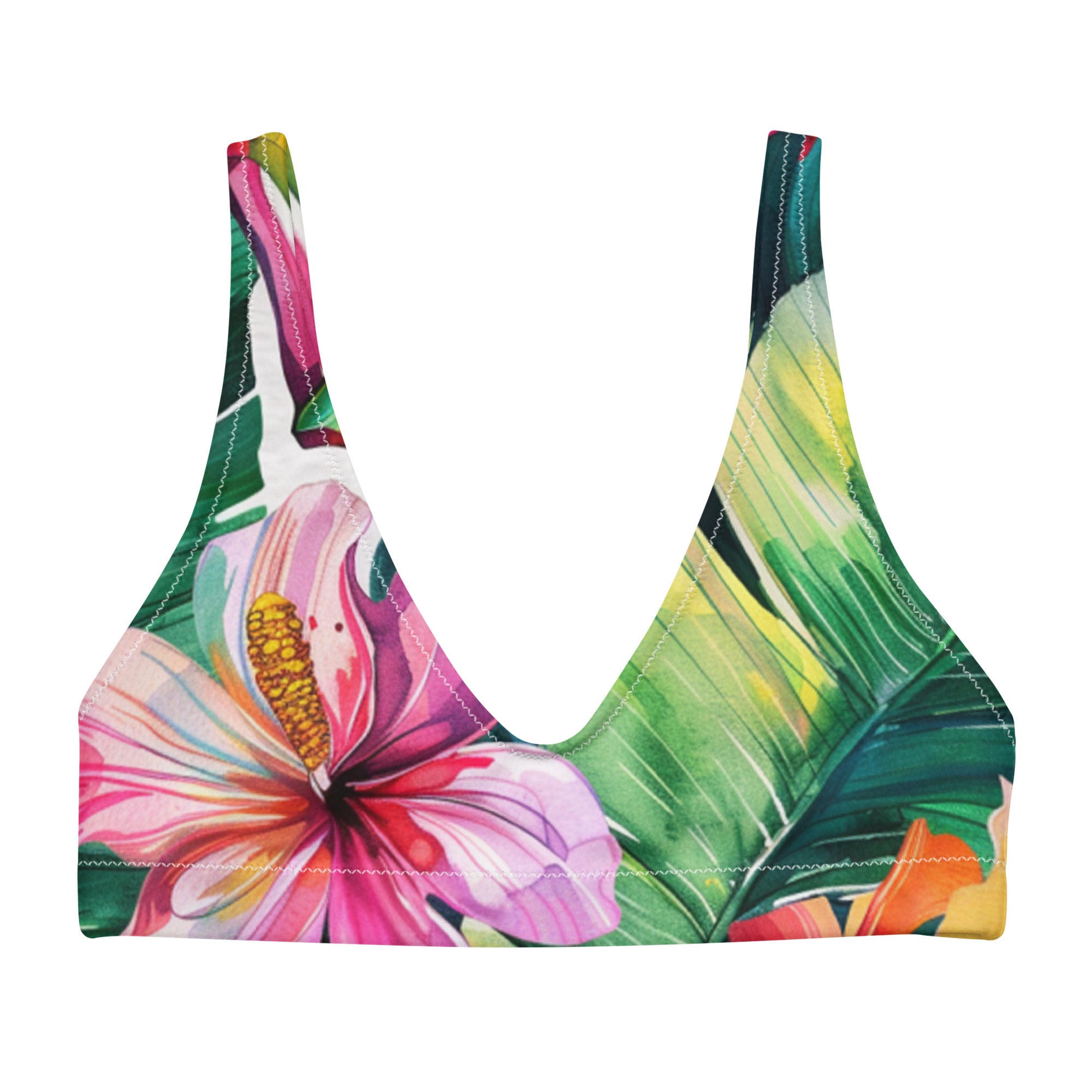 Recycled padded bikini top