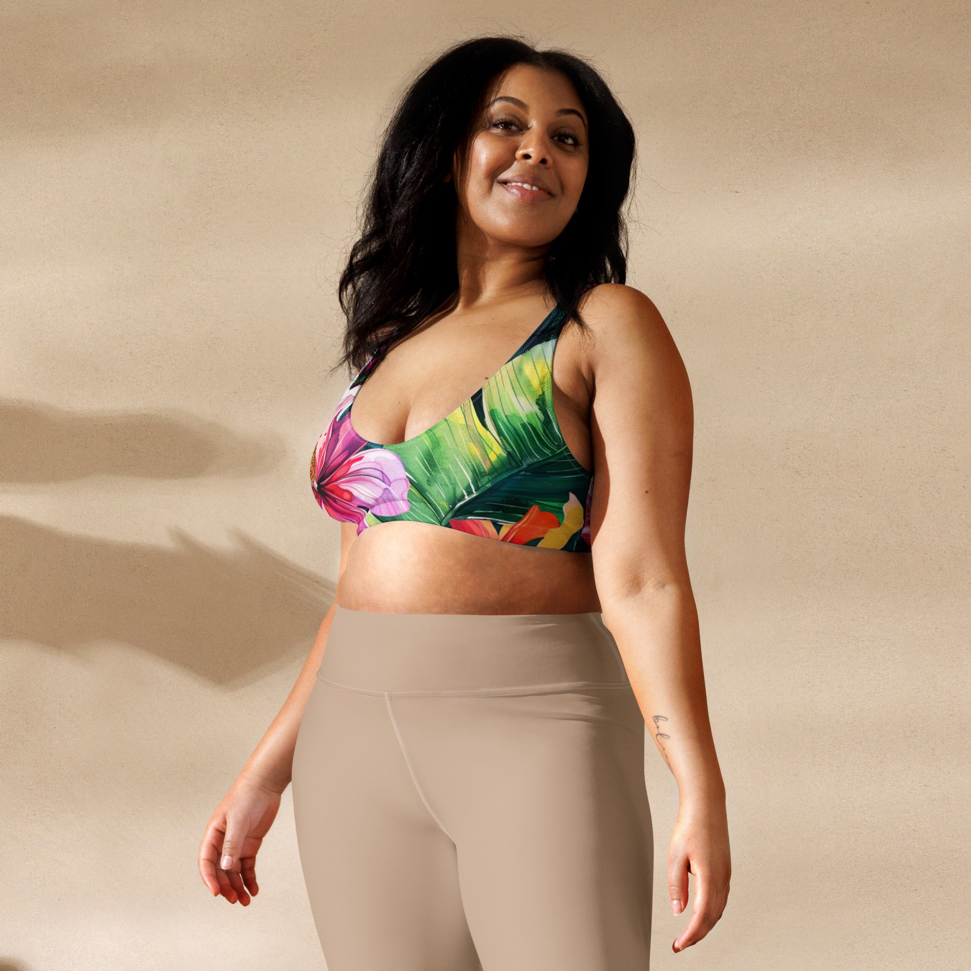 Recycled padded bikini top