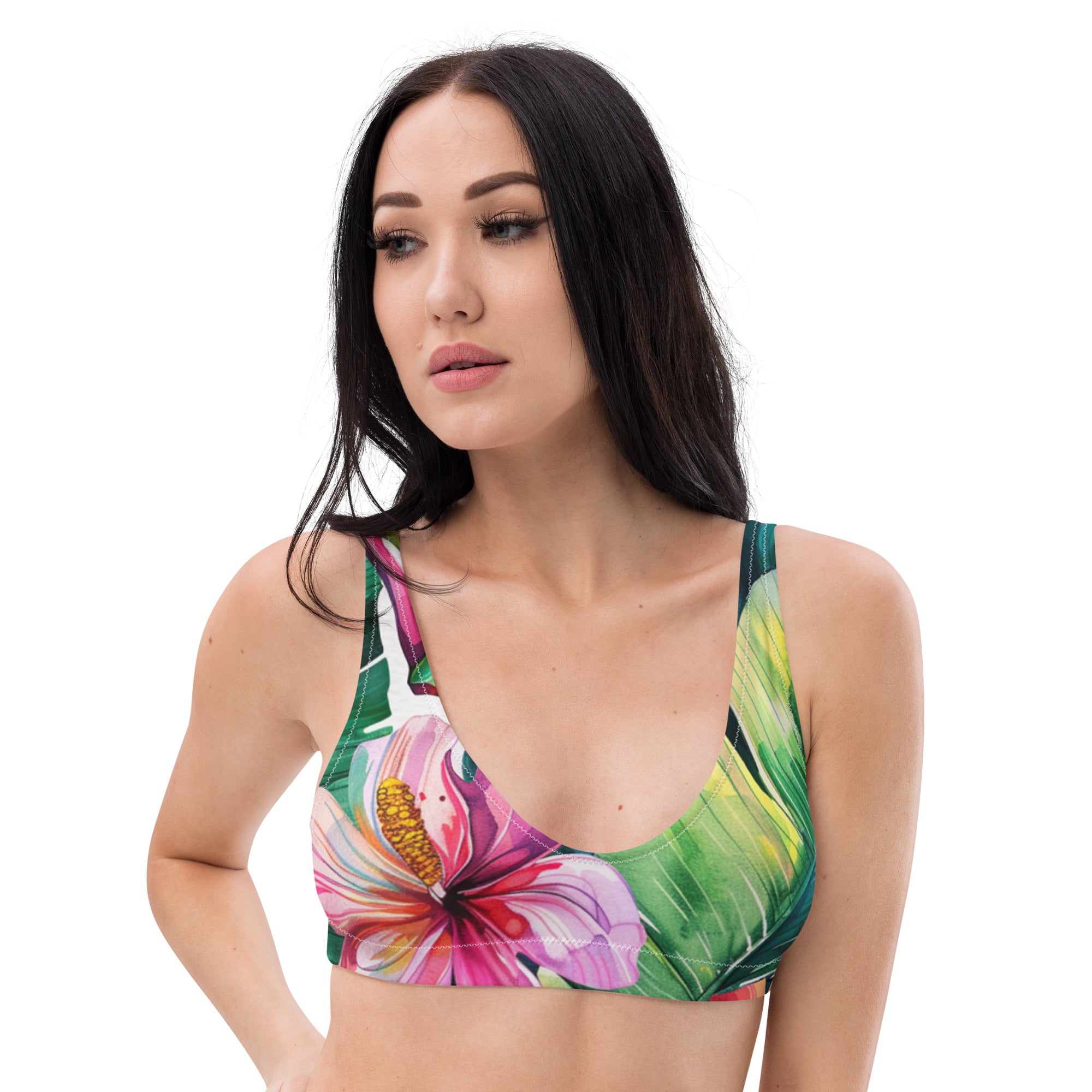 Recycled padded bikini top