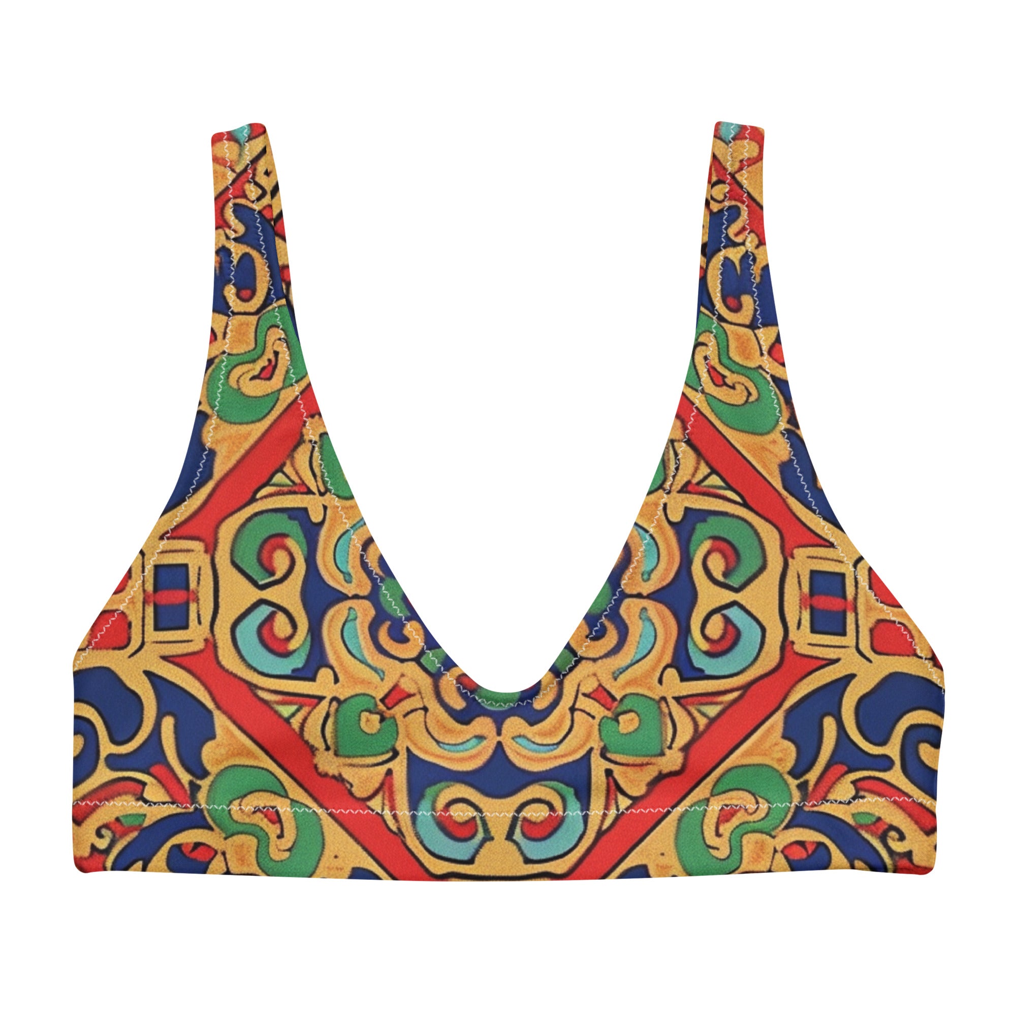 Recycled padded bikini top