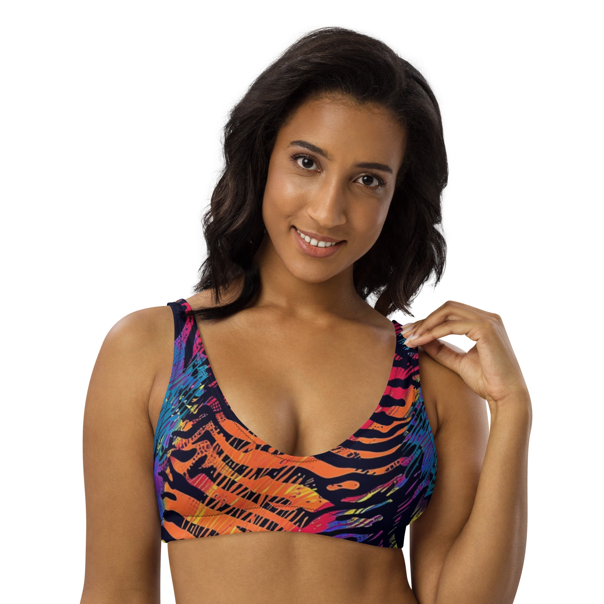 Recycled padded bikini top