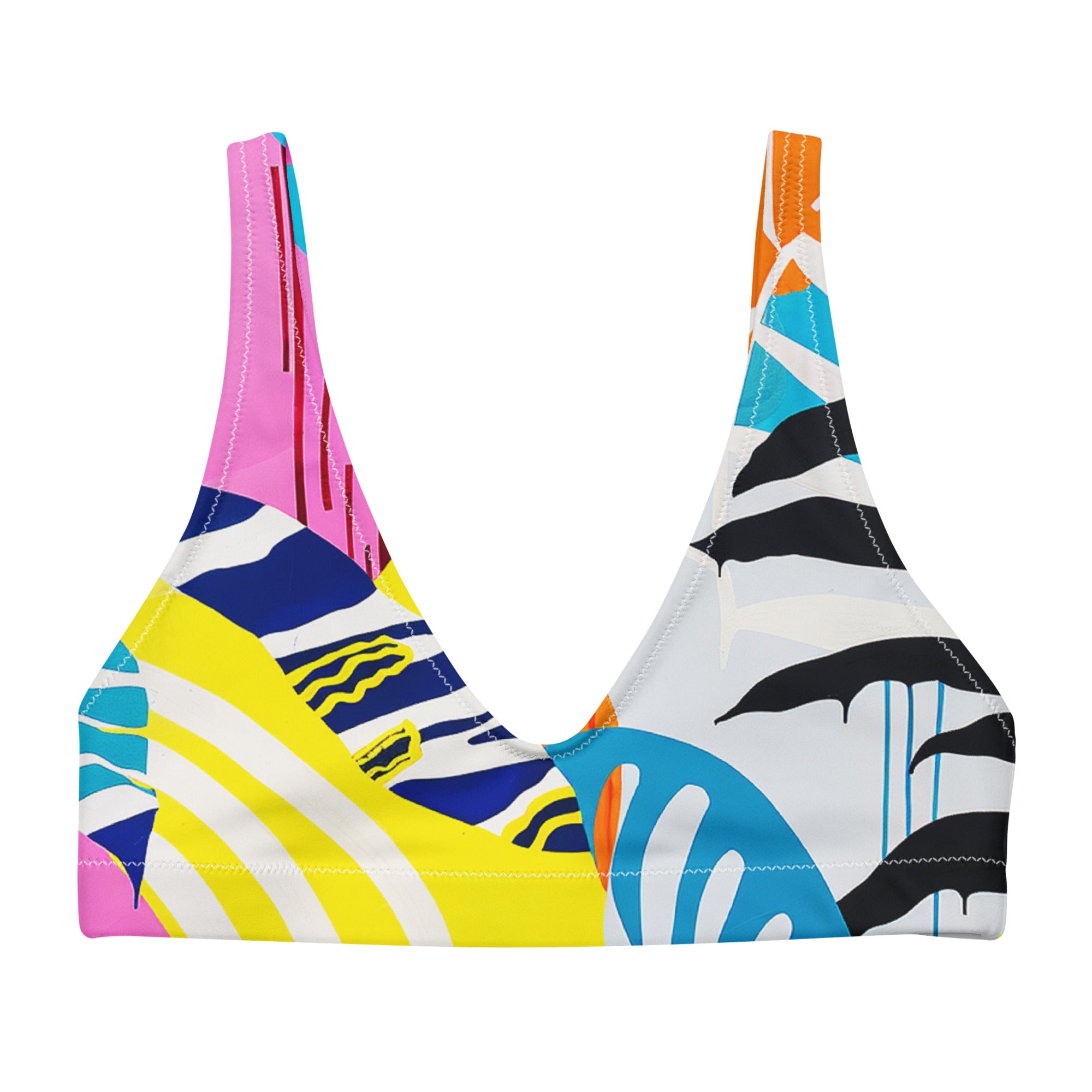 Recycled padded bikini top