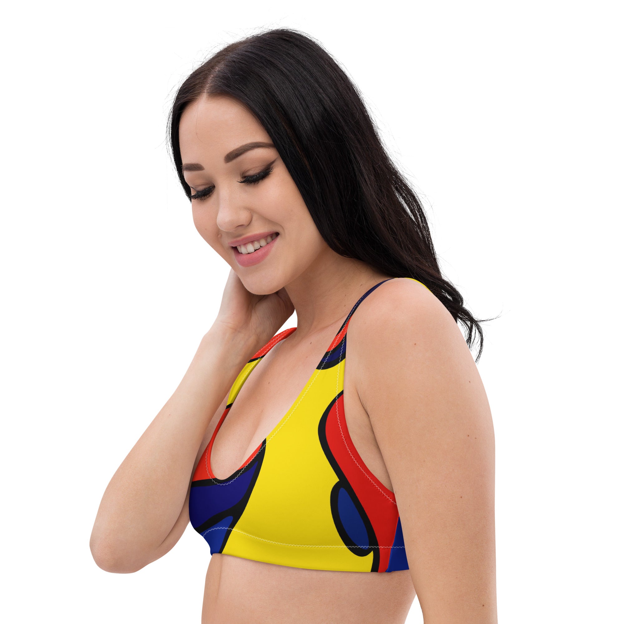 Recycled padded bikini top