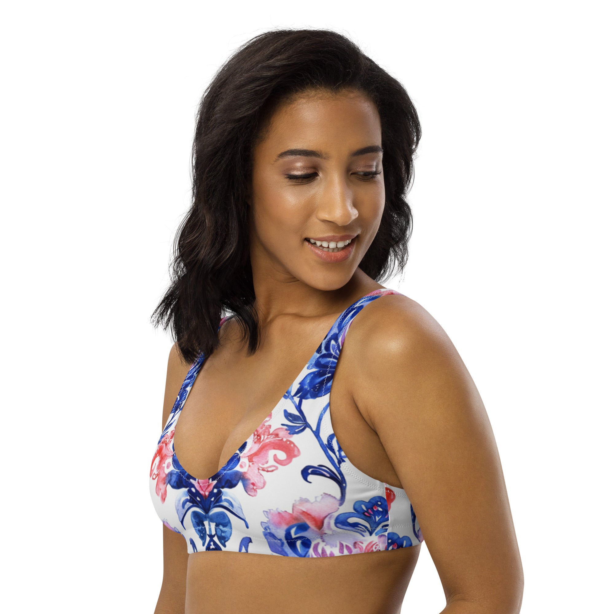 Recycled padded bikini top
