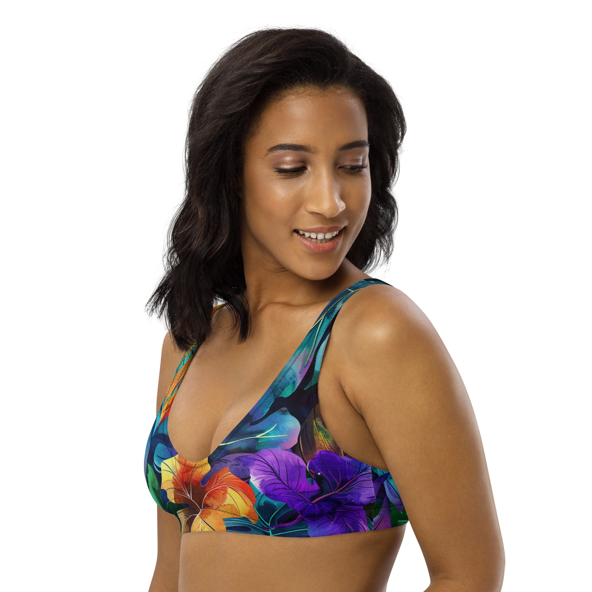 Recycled padded bikini top