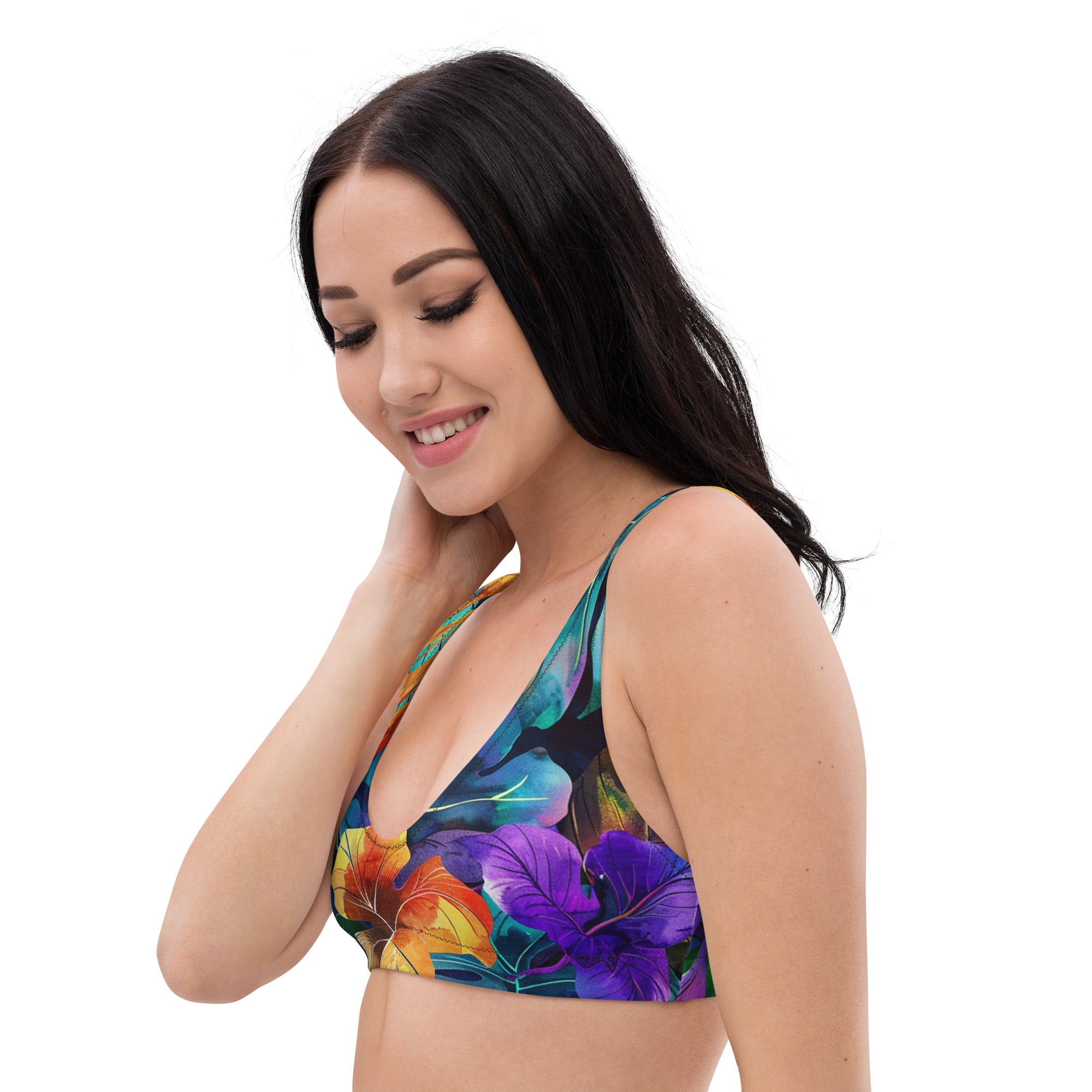 Recycled padded bikini top