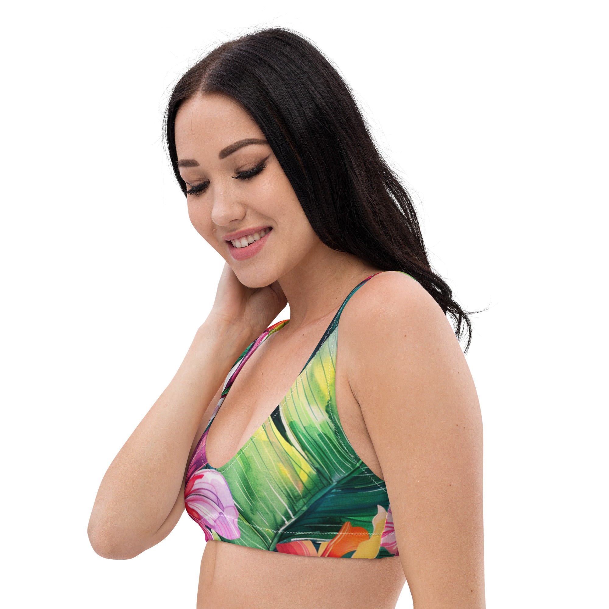 Recycled padded bikini top