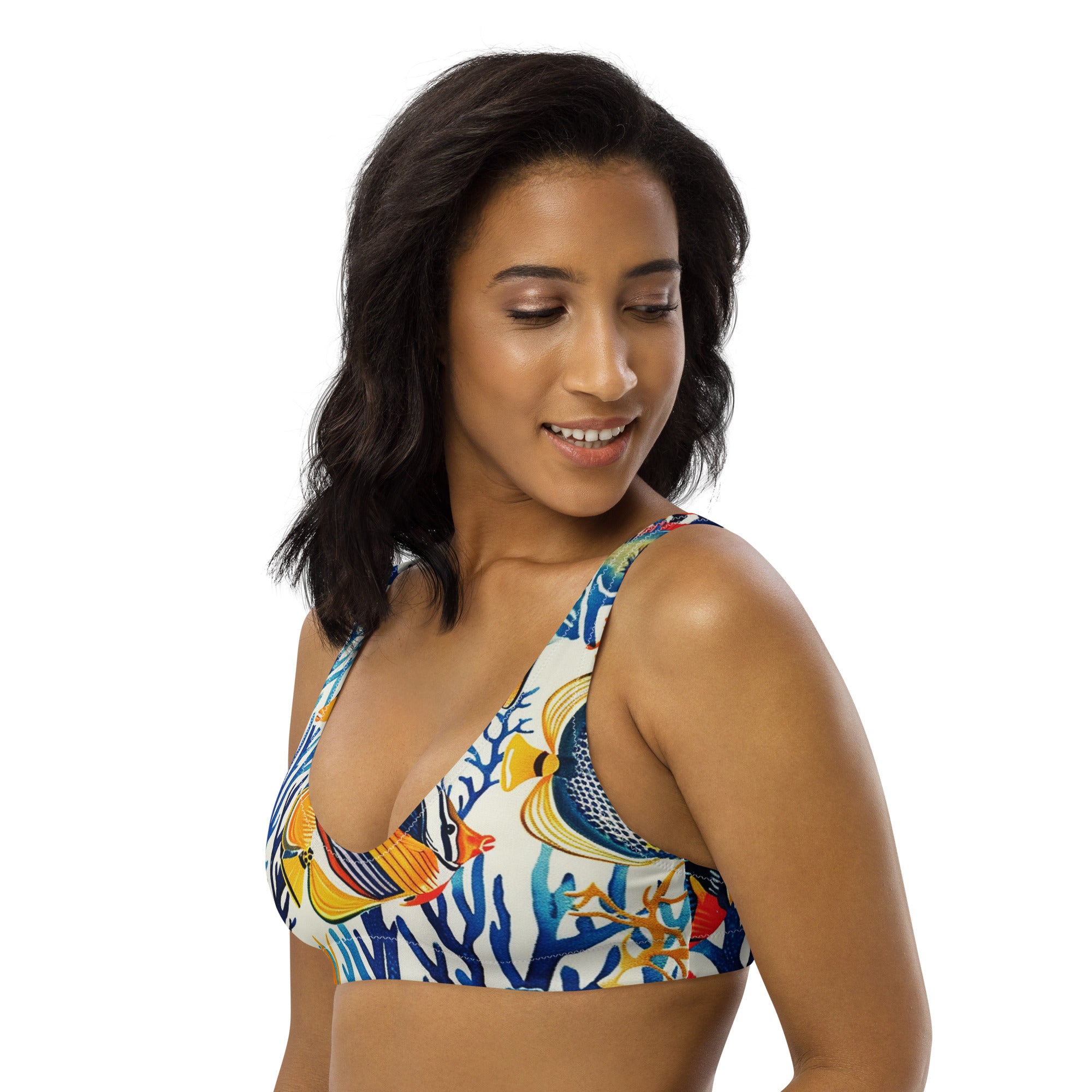 Recycled padded bikini top