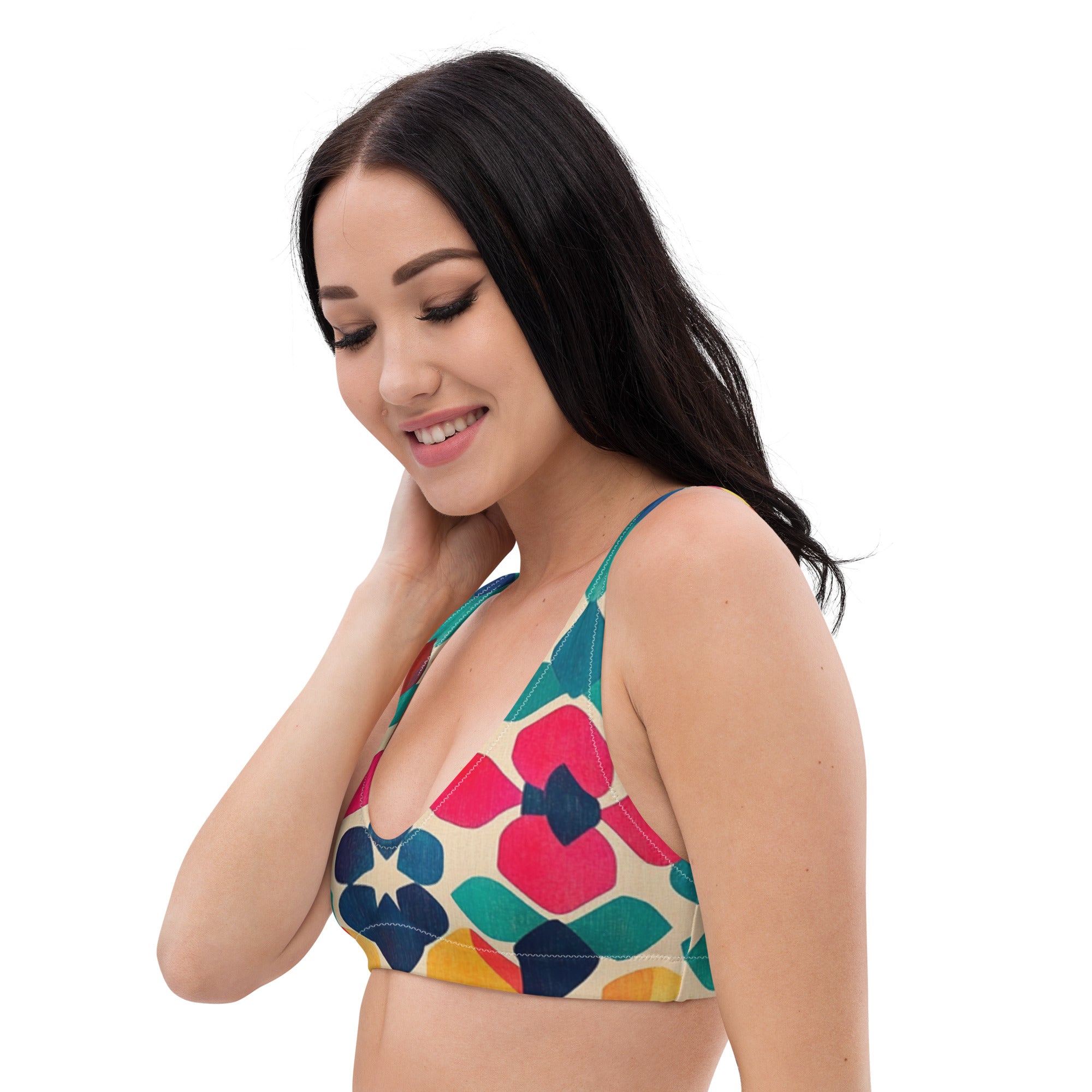 Recycled padded bikini top