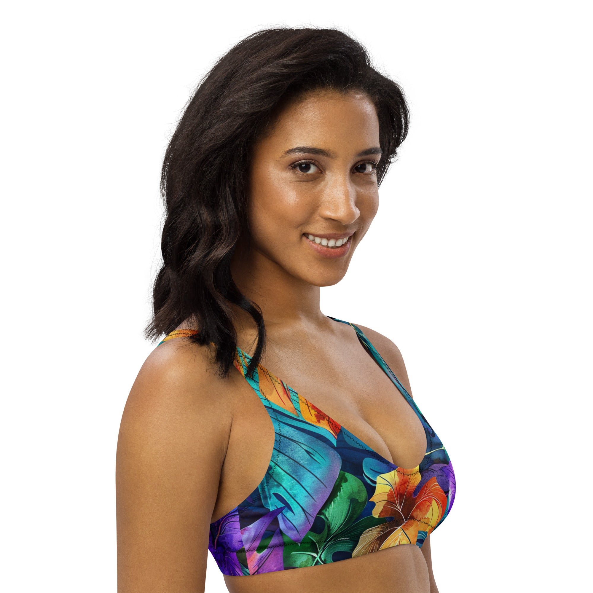 Recycled padded bikini top