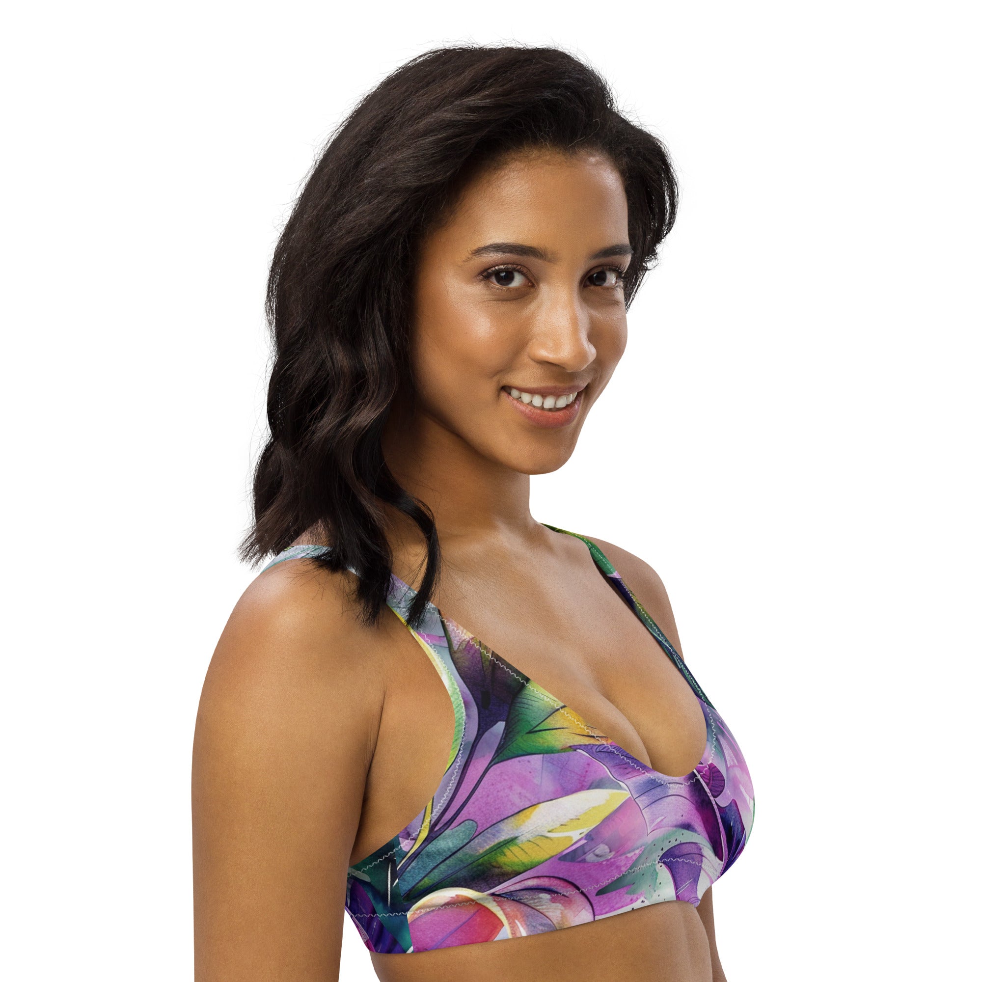 Recycled padded bikini top