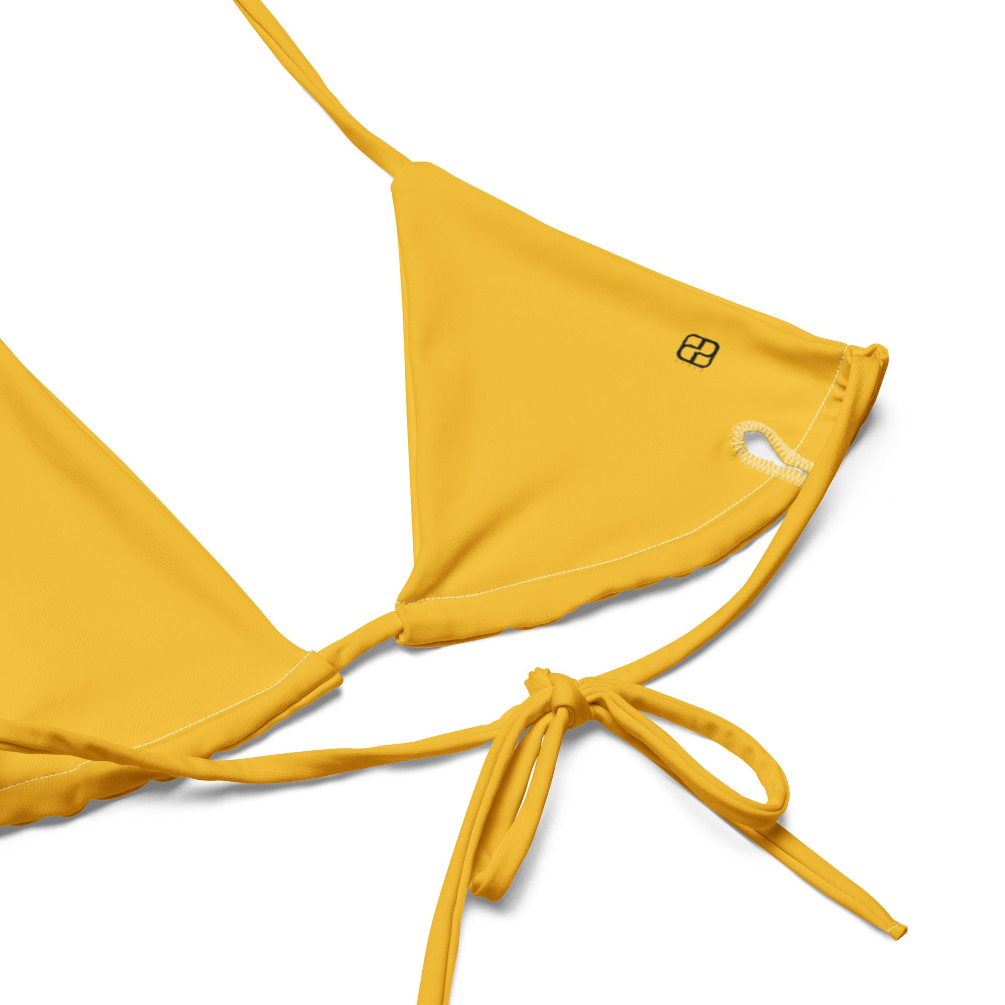 All-over print recycled string bikini top