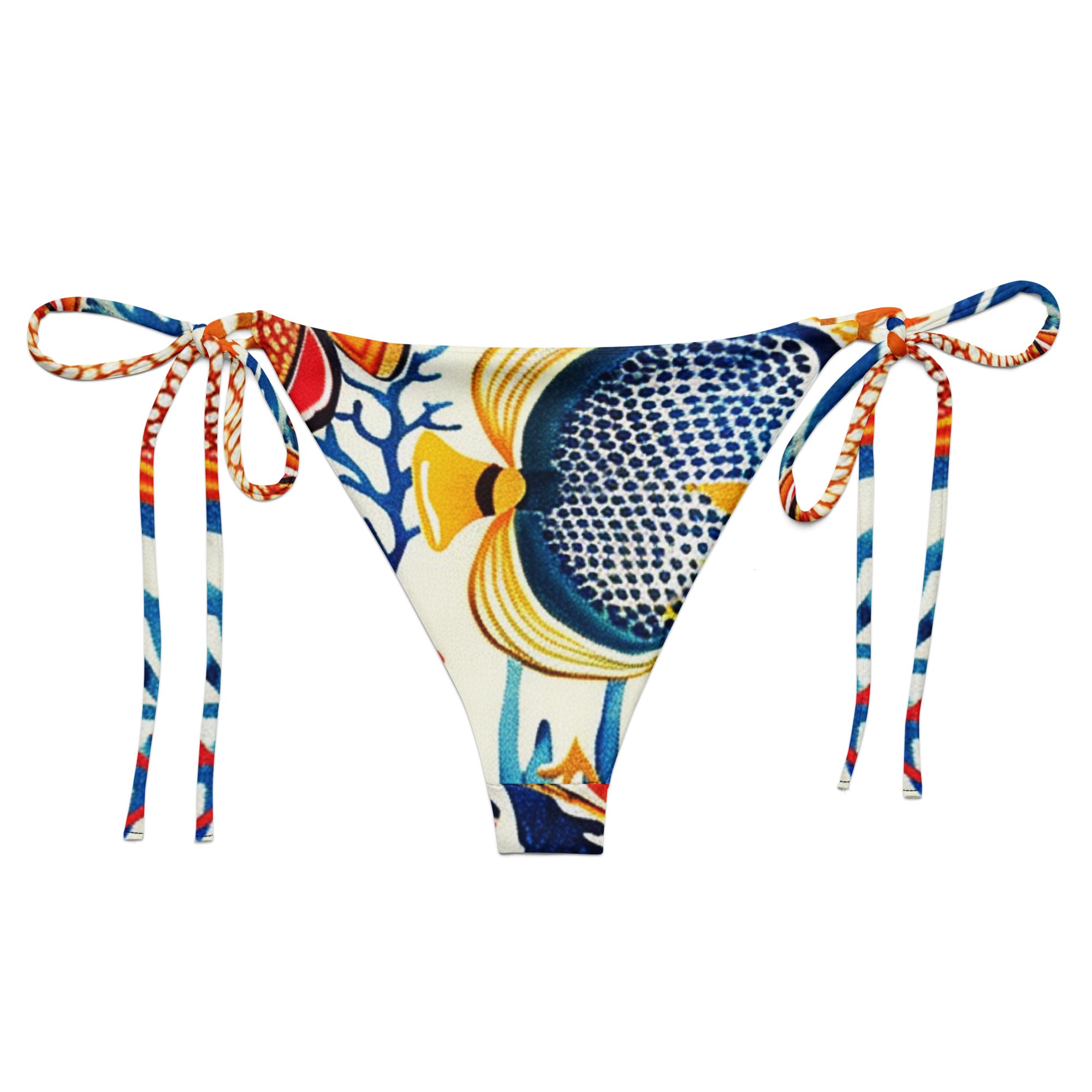 All-over print recycled string bikini bottom