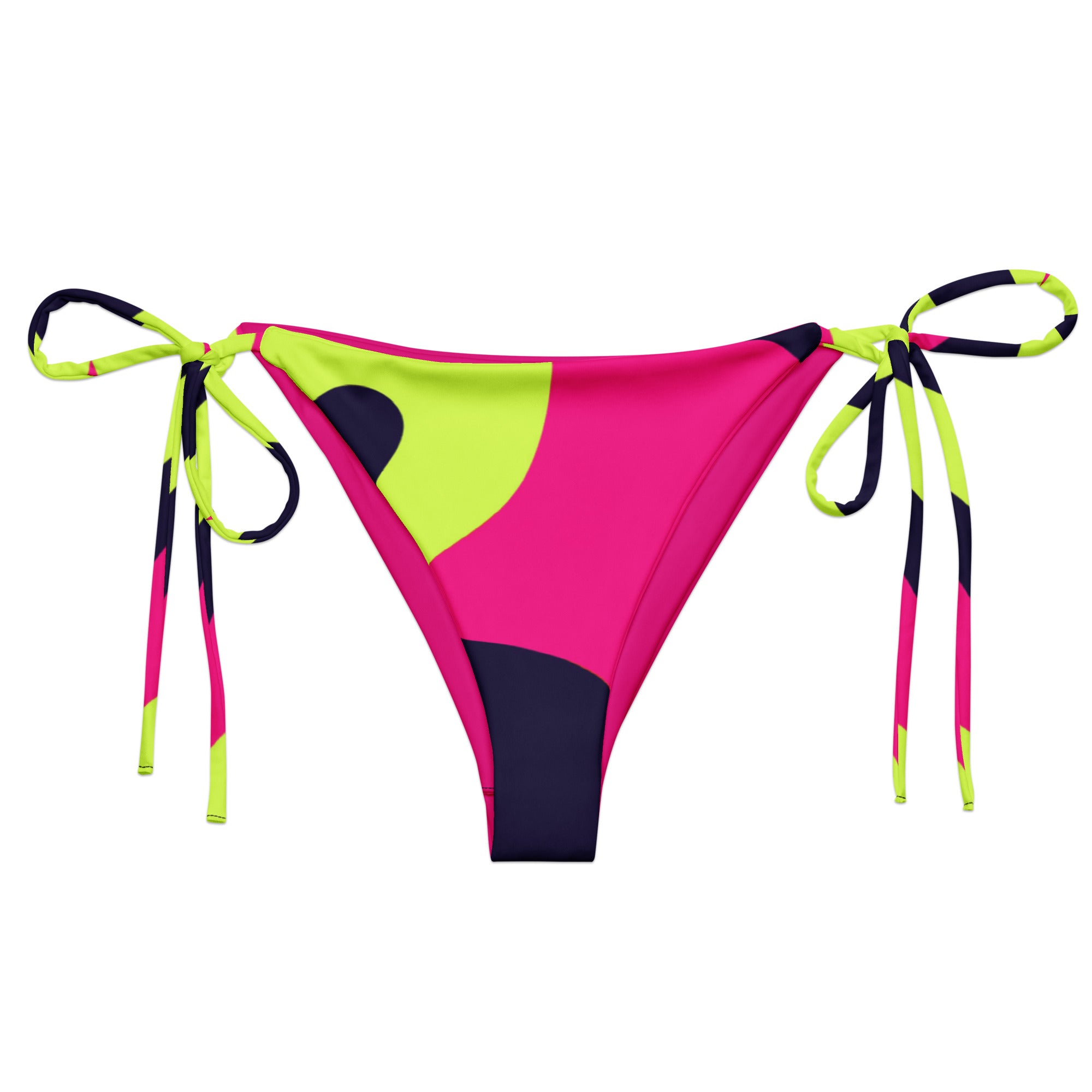All-over print recycled string bikini bottom