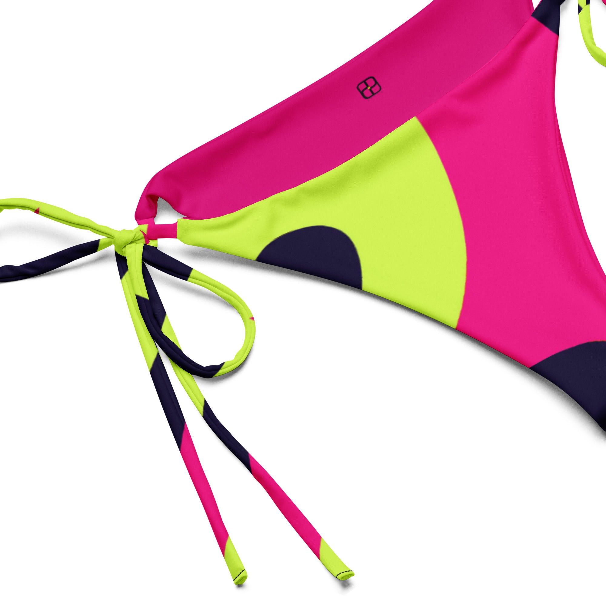 All-over print recycled string bikini bottom