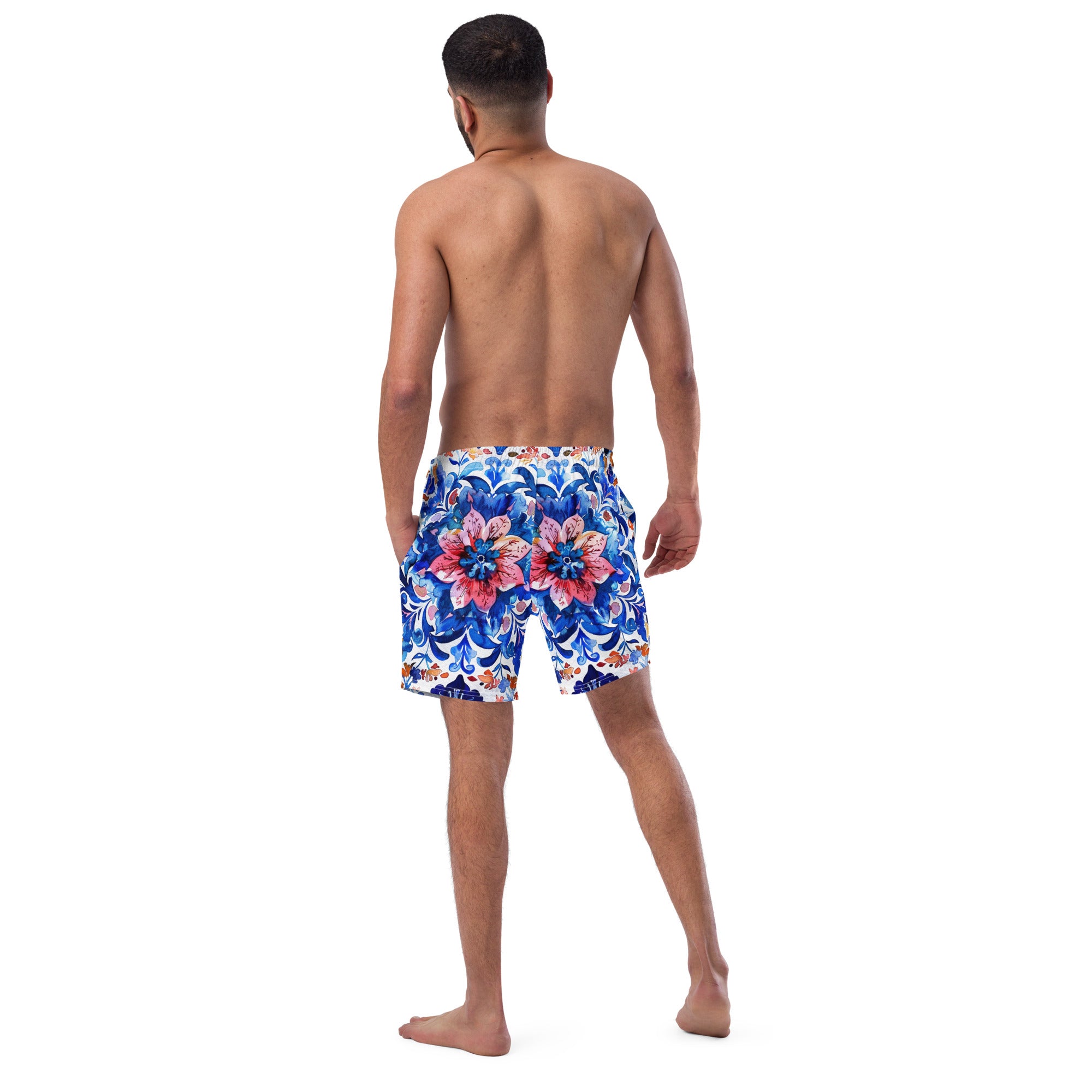 All-Over Print Recycled Swim Trunks