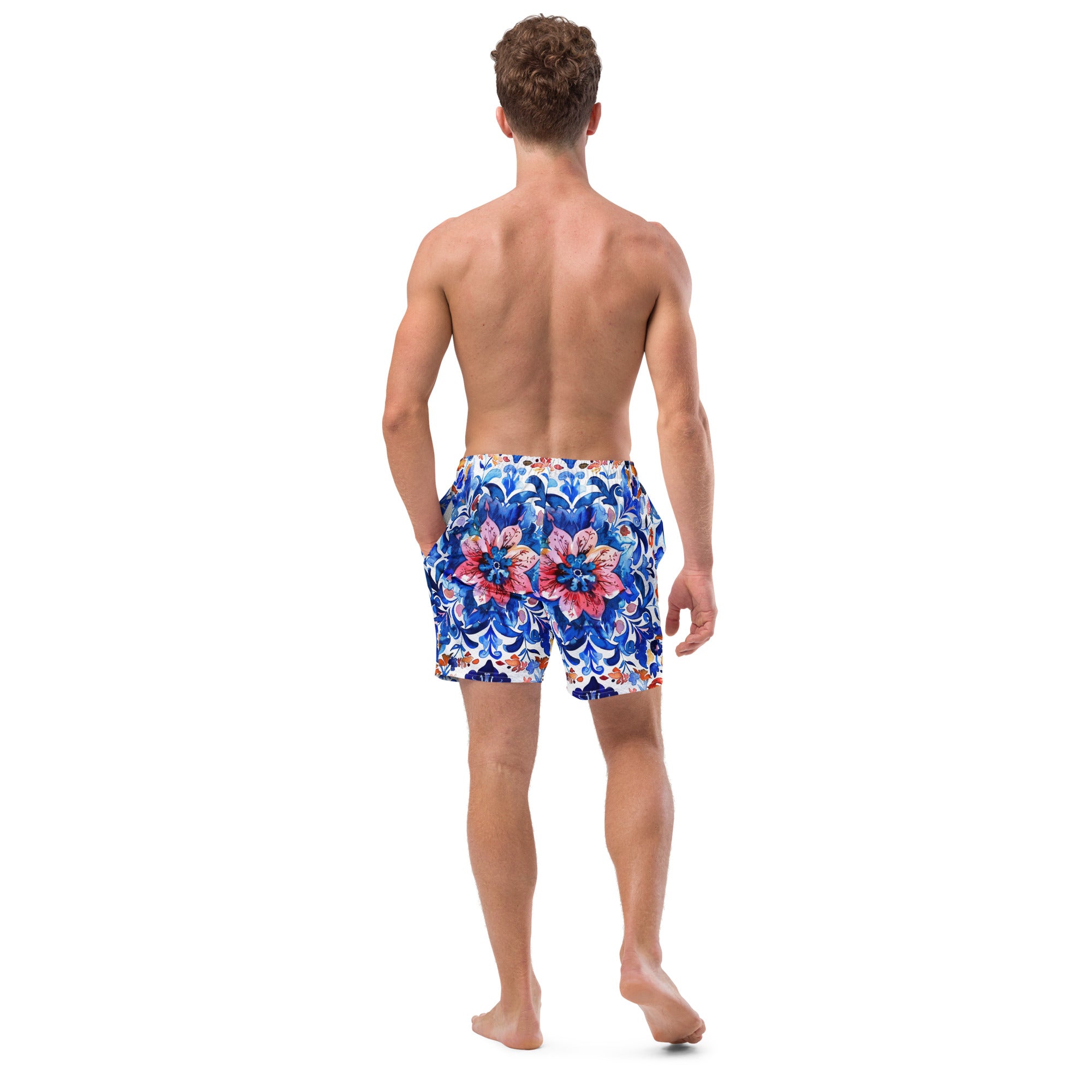 All-Over Print Recycled Swim Trunks