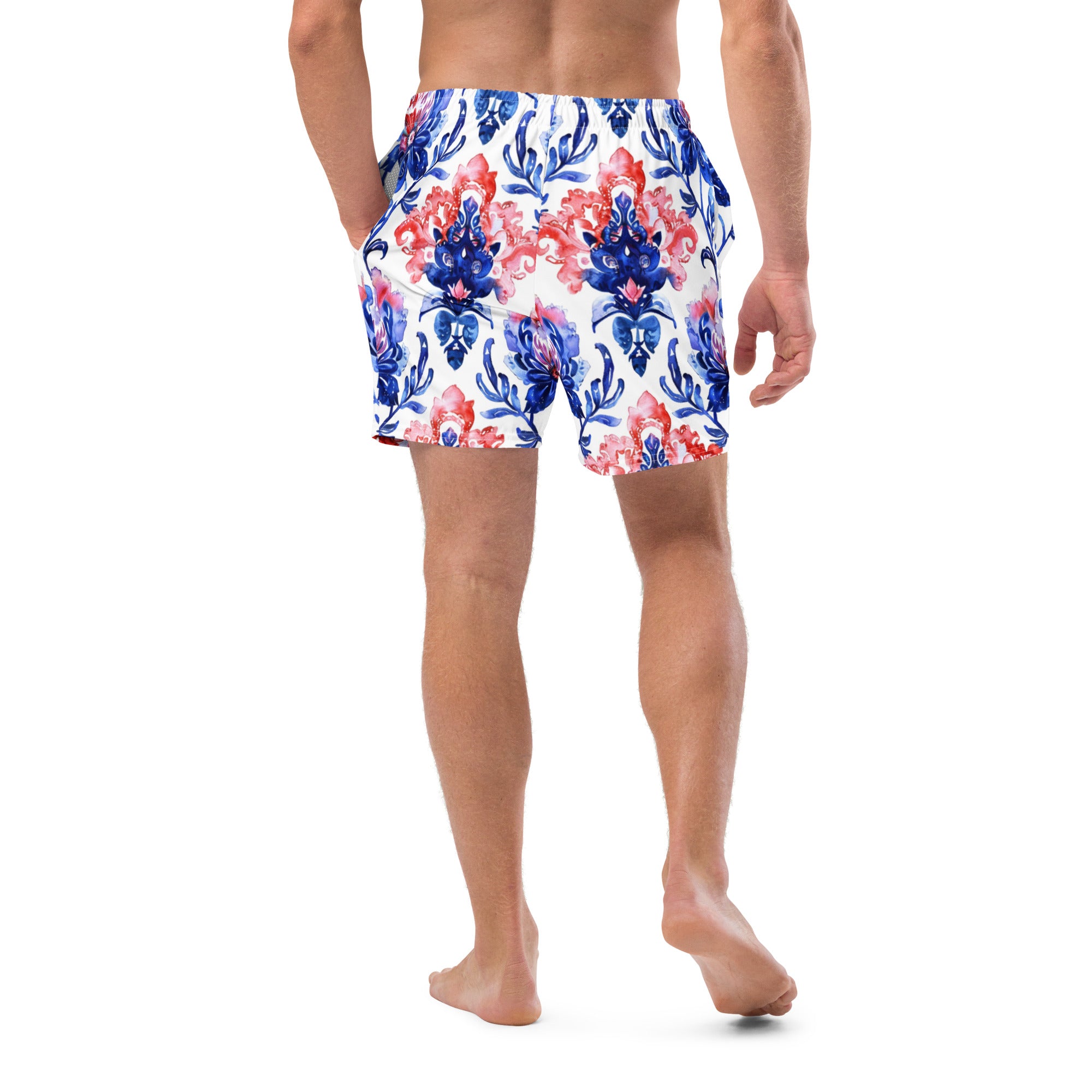 All-Over Print Recycled Swim Trunks