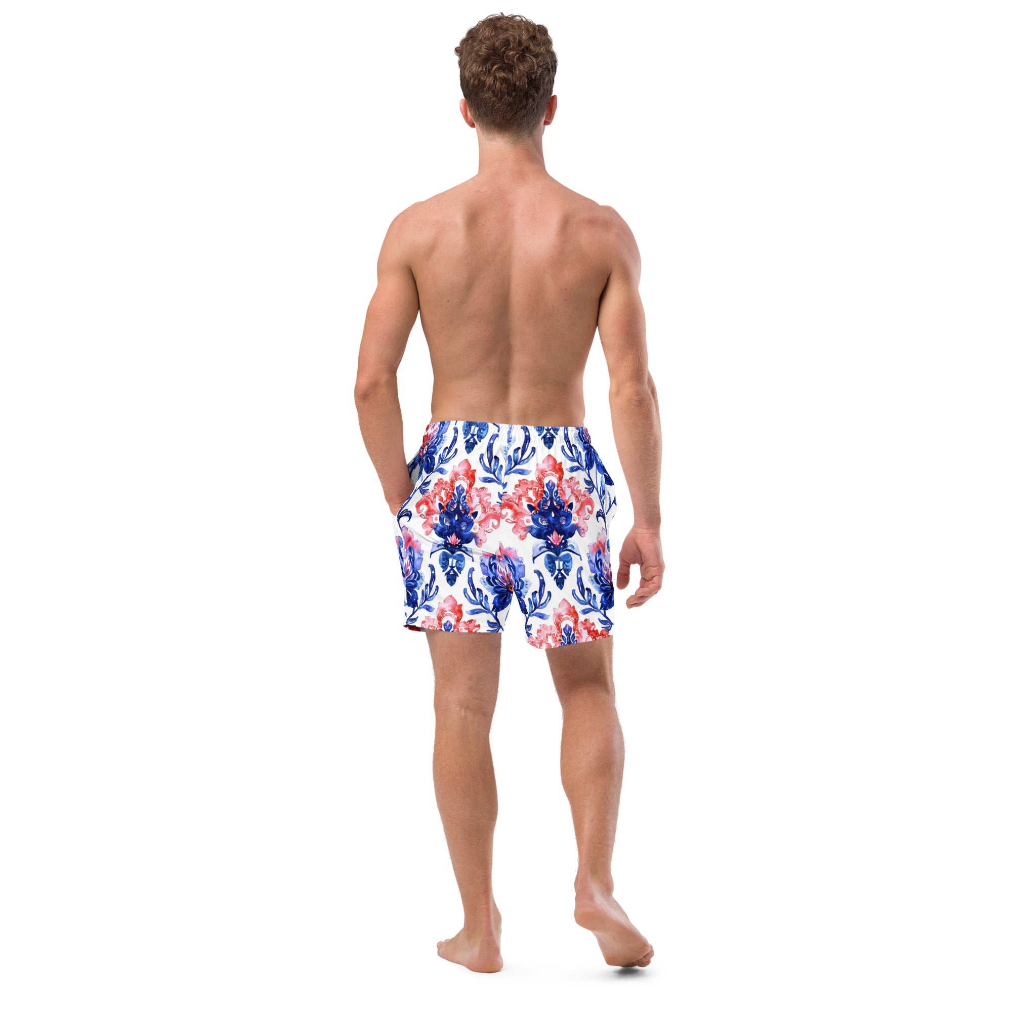 All-Over Print Recycled Swim Trunks