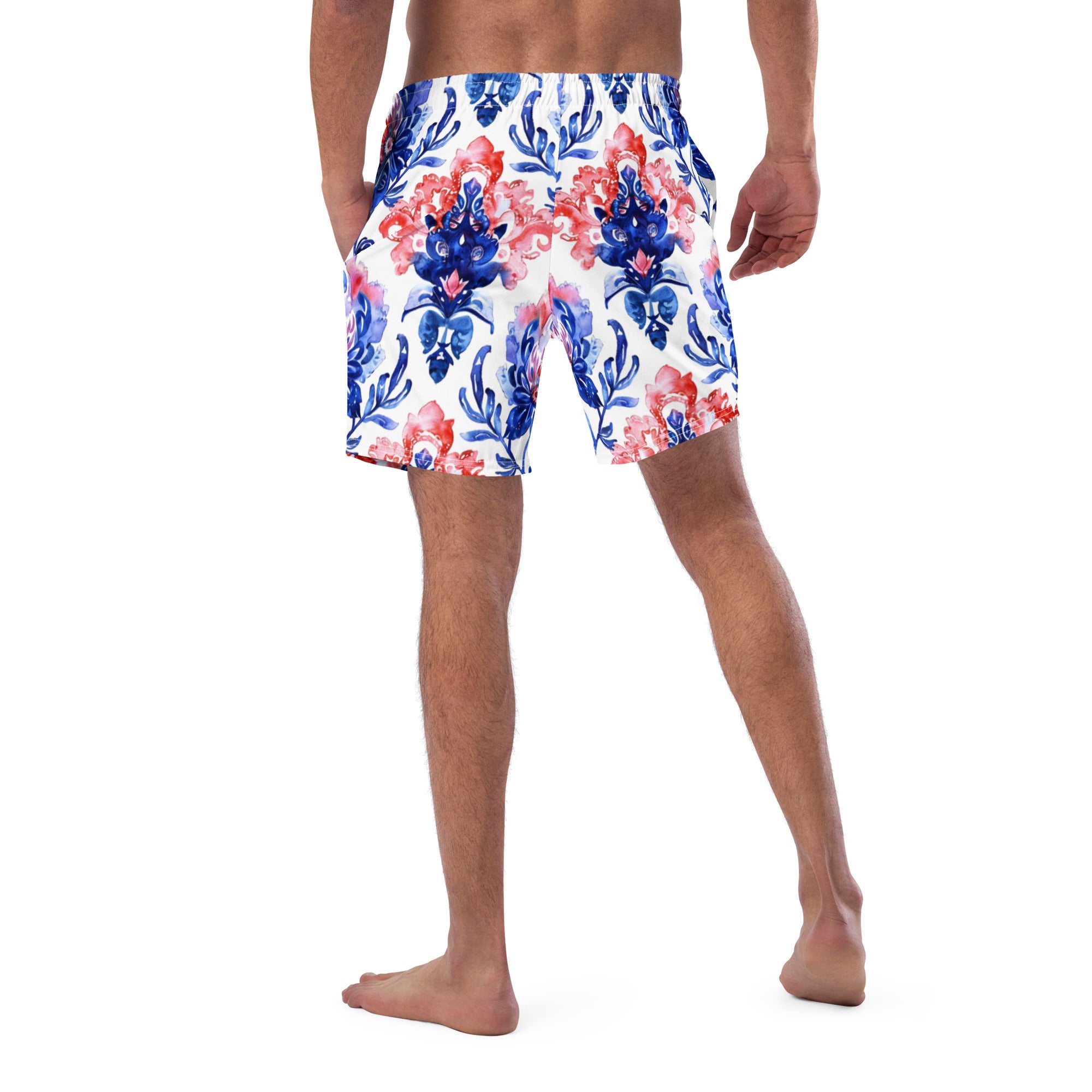 All-Over Print Recycled Swim Trunks
