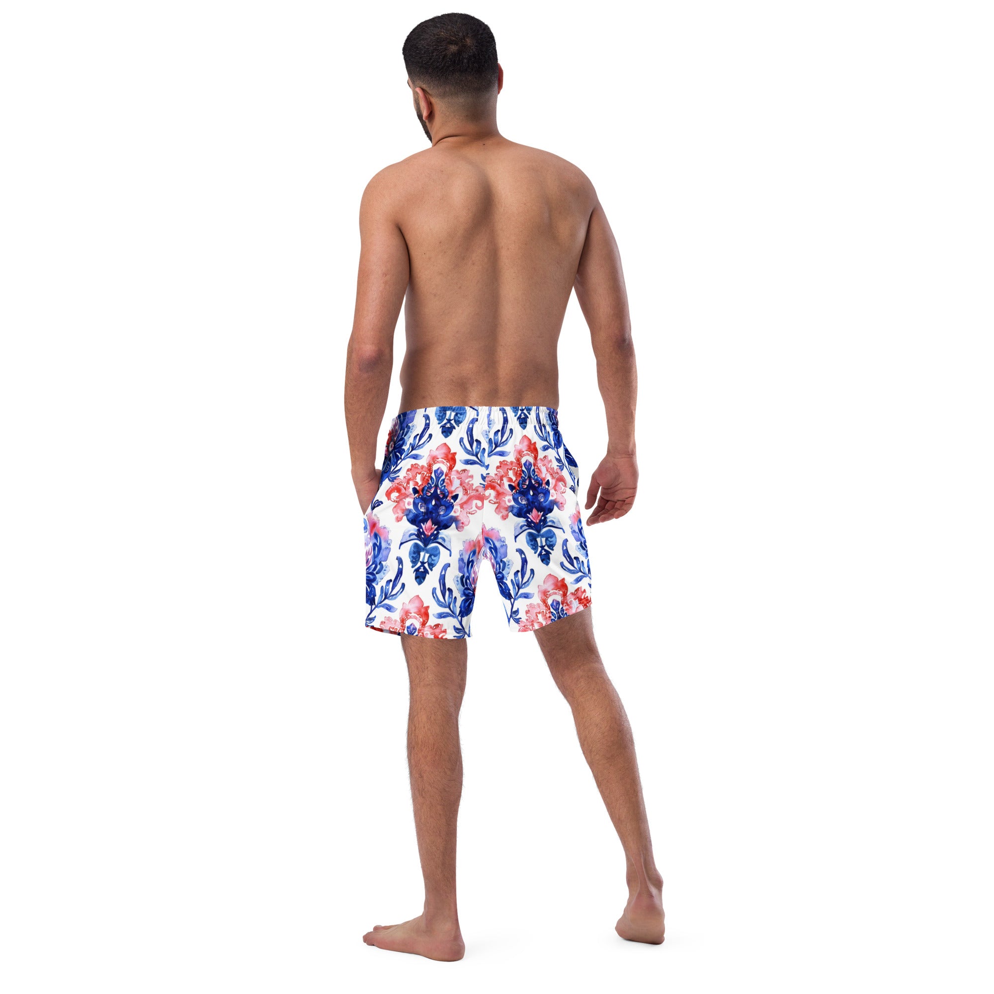 All-Over Print Recycled Swim Trunks