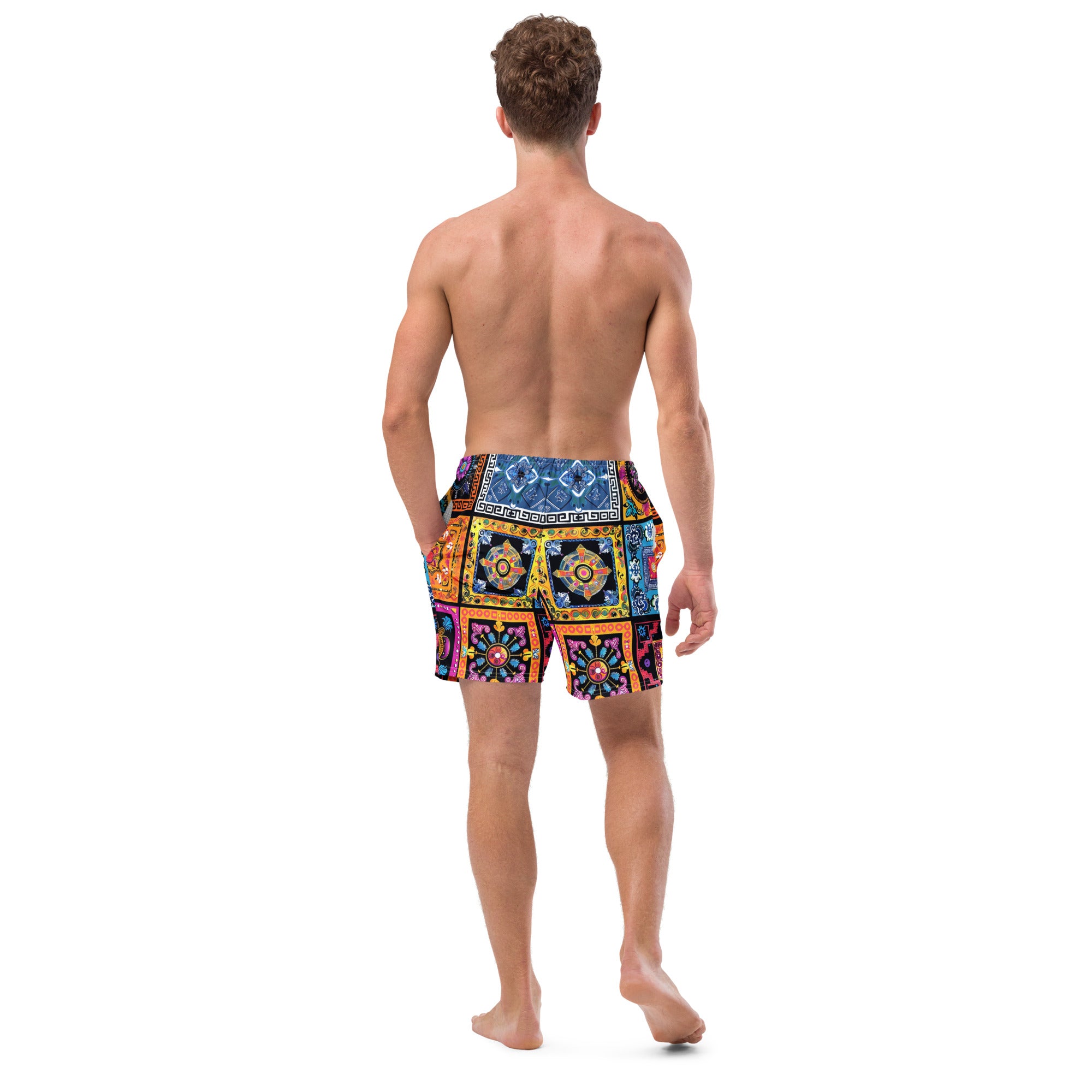 All-Over Print Recycled Swim Trunks