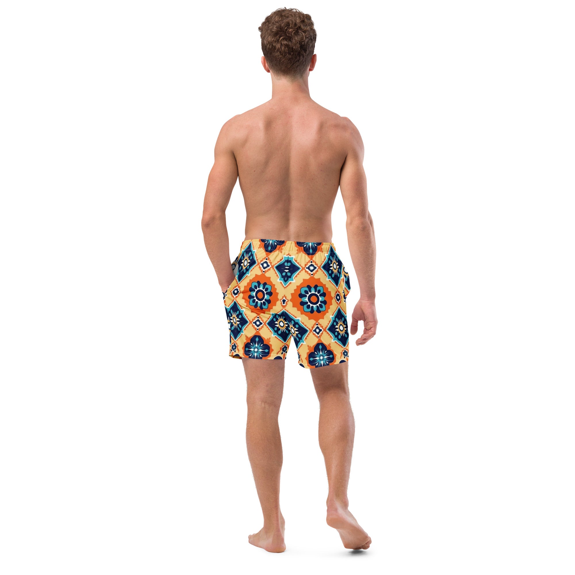 All-Over Print Recycled Swim Trunks