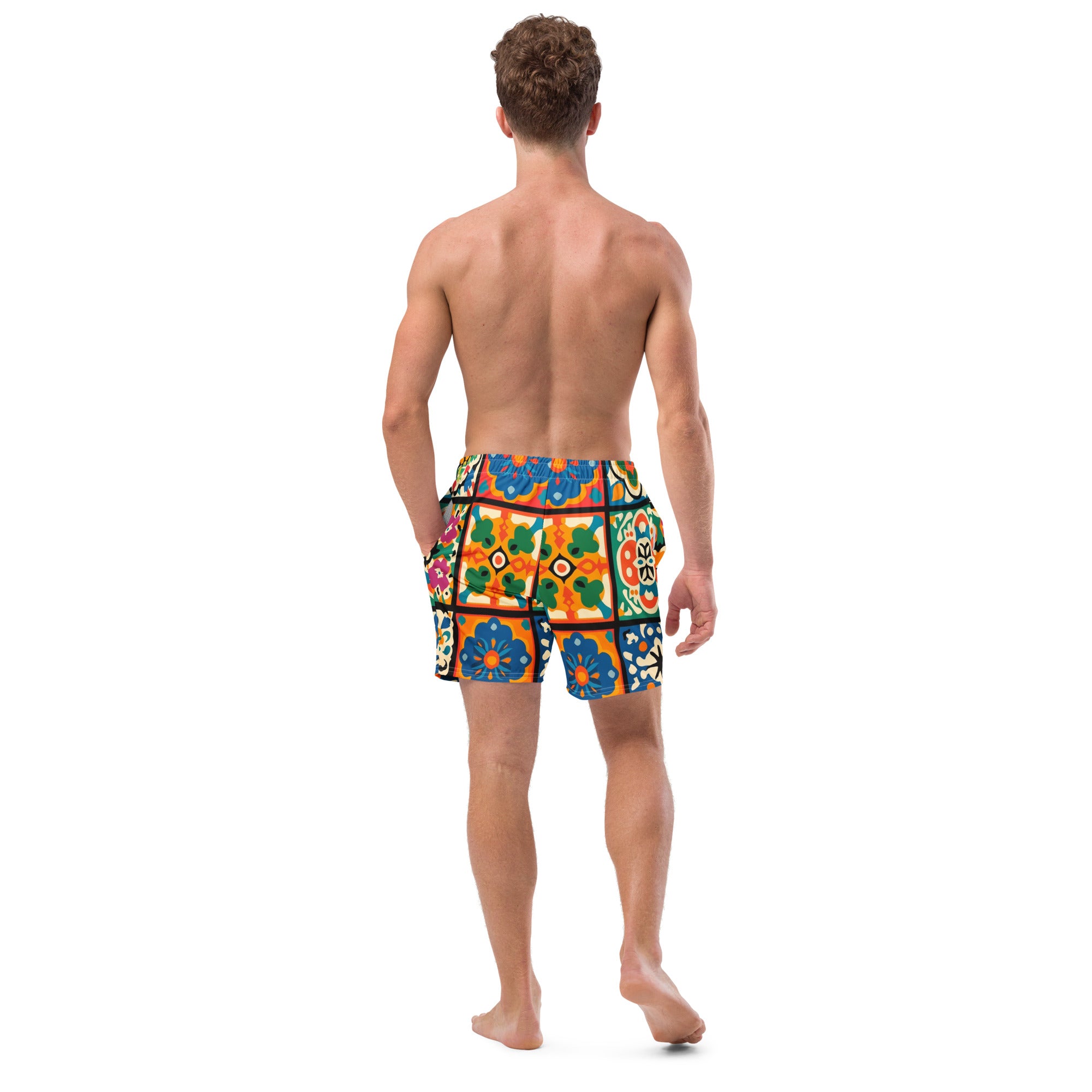 All-Over Print Recycled Swim Trunks