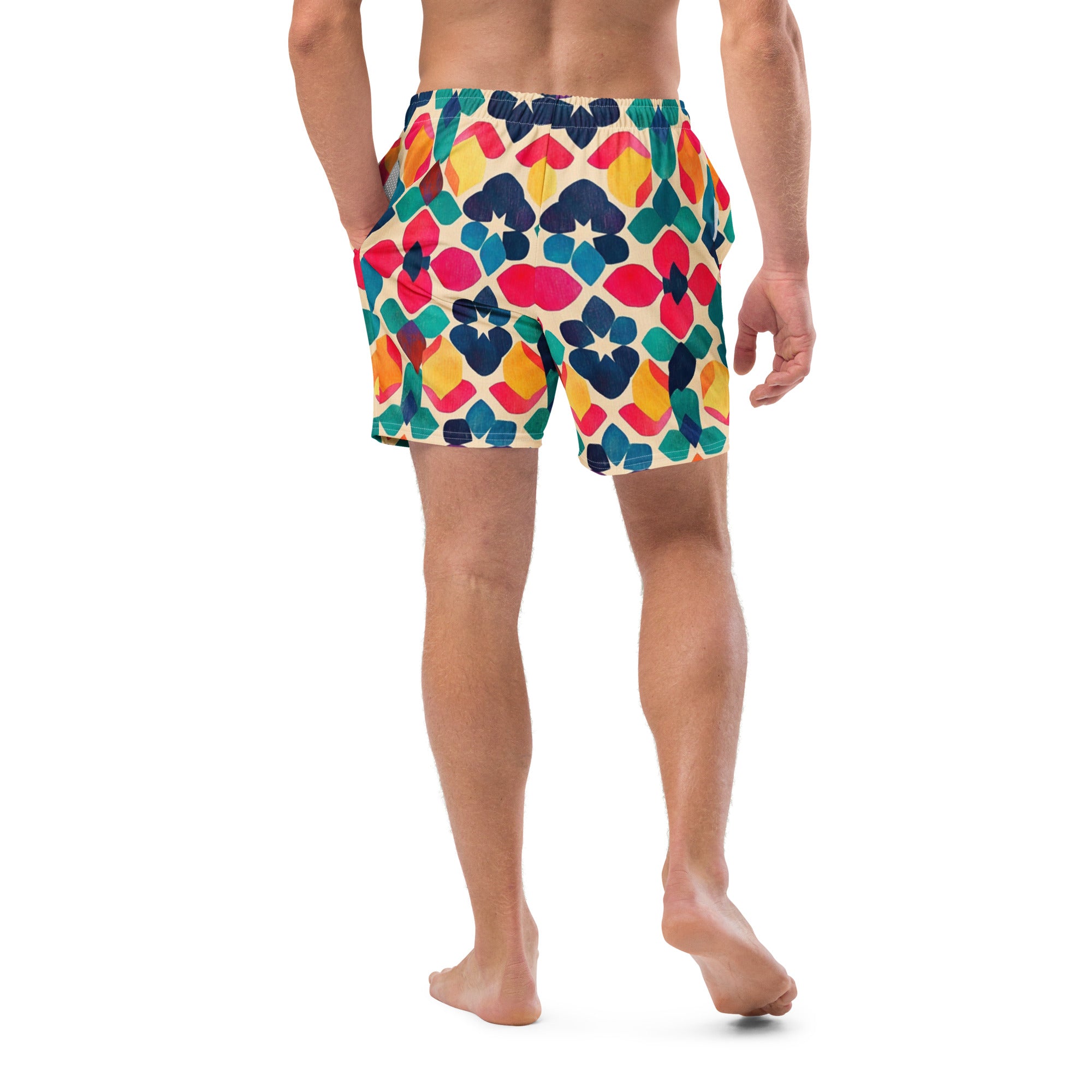 All-Over Print Recycled Swim Trunks